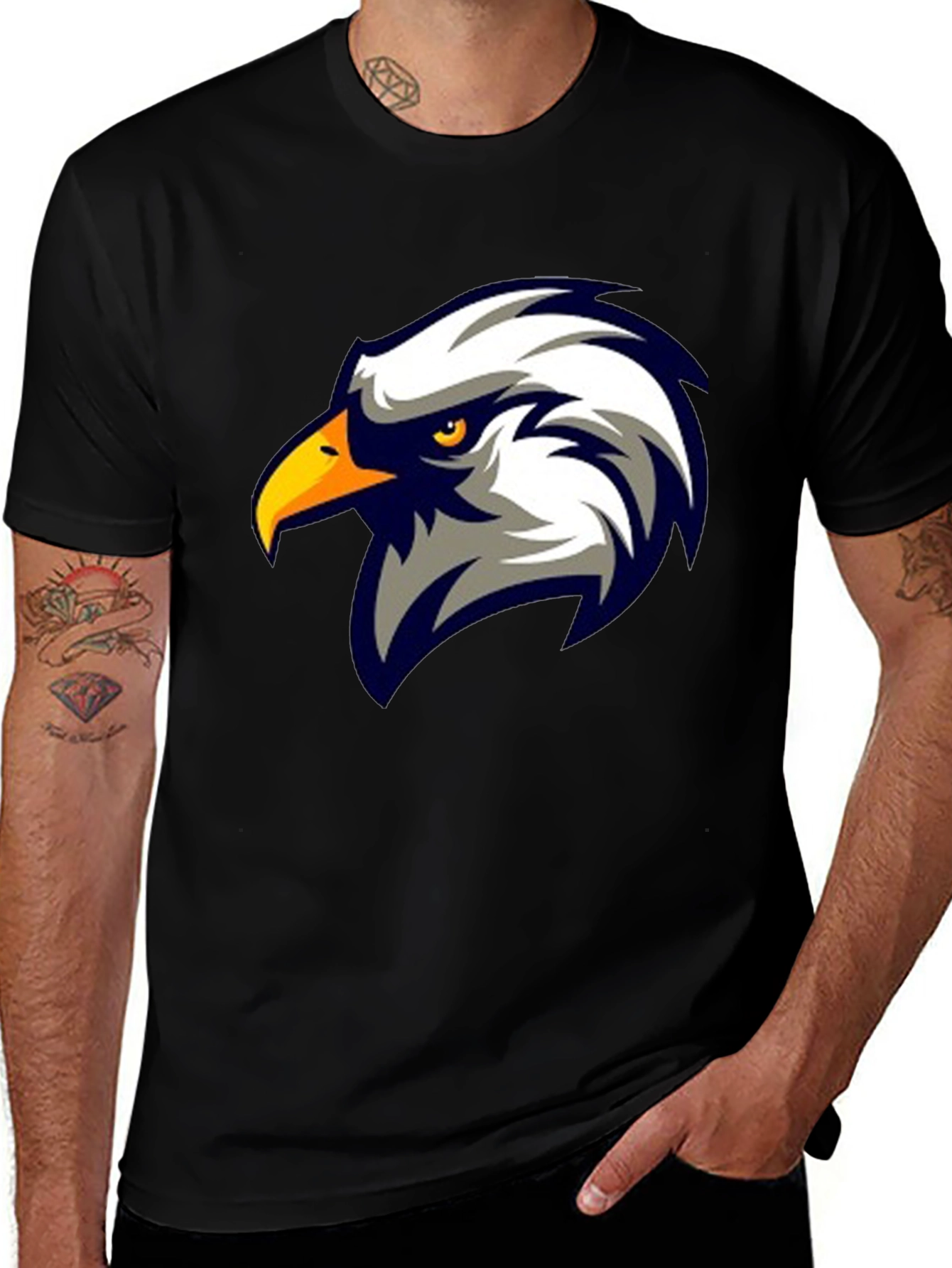Variant 5 of Eagle Graphic Black T-Shirt
