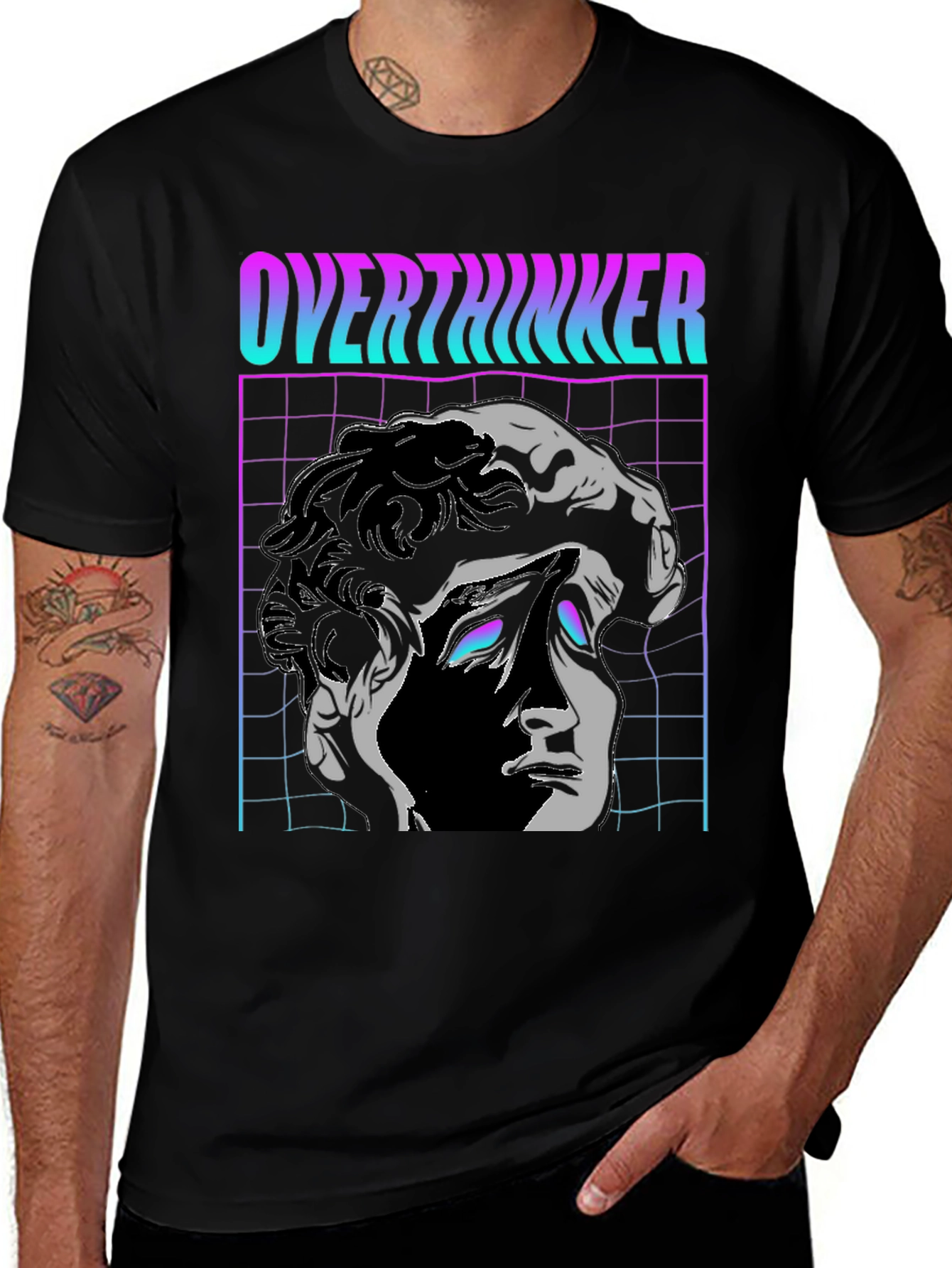 Variant 24 of Overthinker Vaporwave T-Shirt