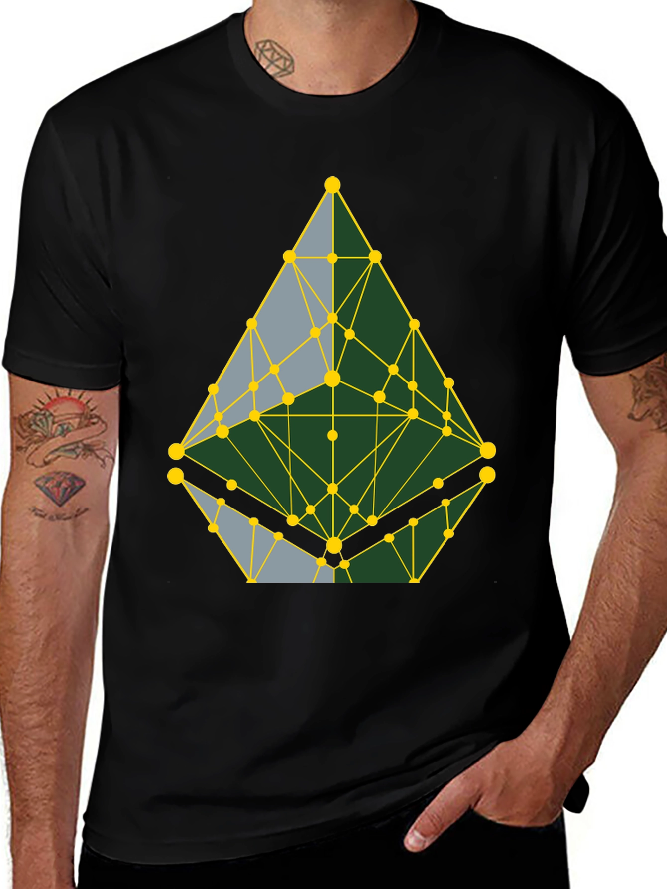 Variant 17 of Geometric Pattern T-Shirt - Abstract Design, Casual Wear