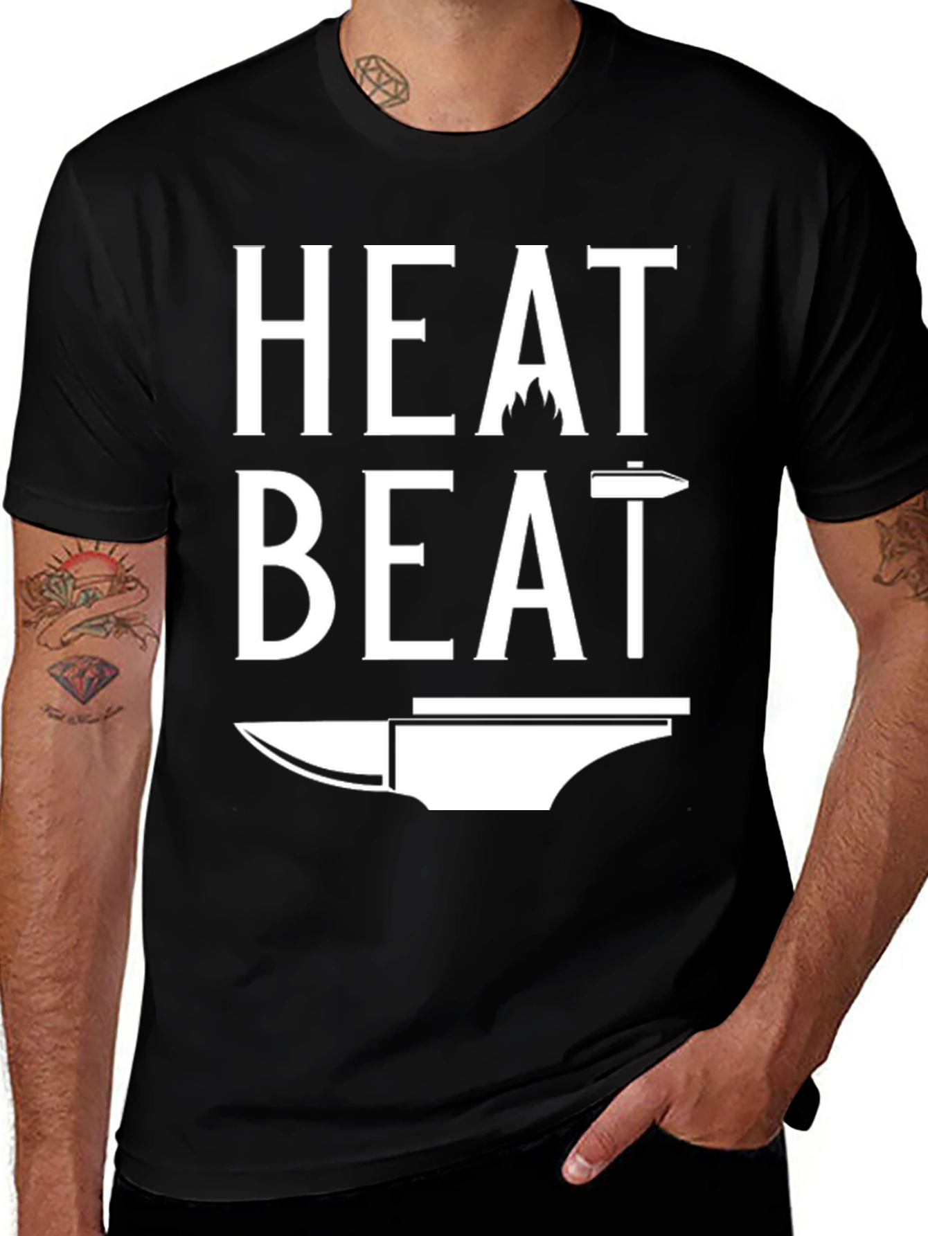 Variant 23 of Heat Beat Blacksmithing T-Shirt