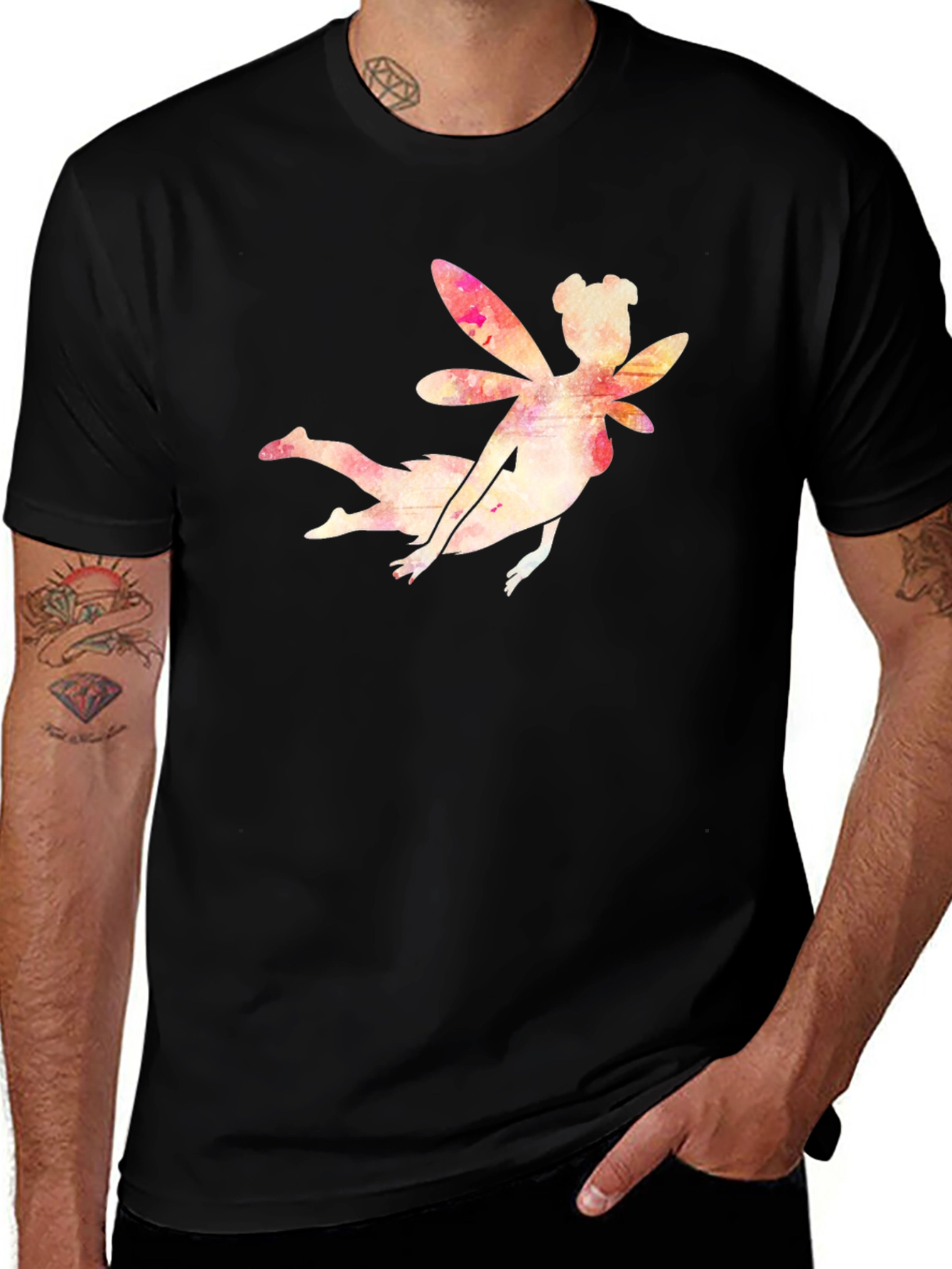 Variant 4 of Fairy Silhouette Graphic T-Shirt - Soft Cotton Tee