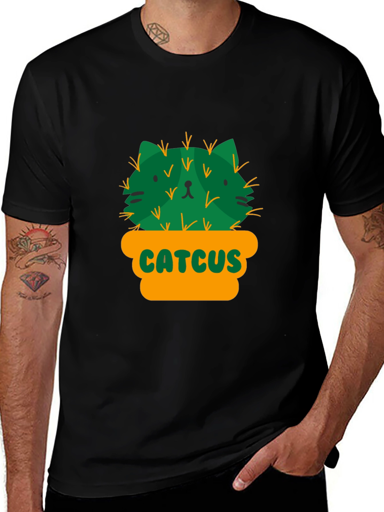 Variant 26 of Catcus T-Shirt - Funny Cactus Cat Graphic Tee