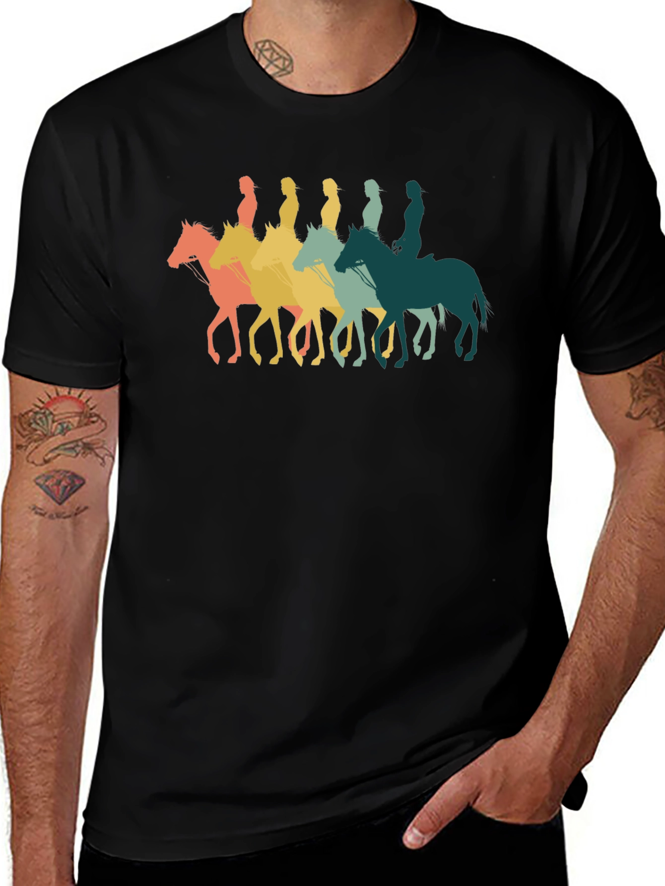 Variant 21 of Retro Horse Rider T-Shirt