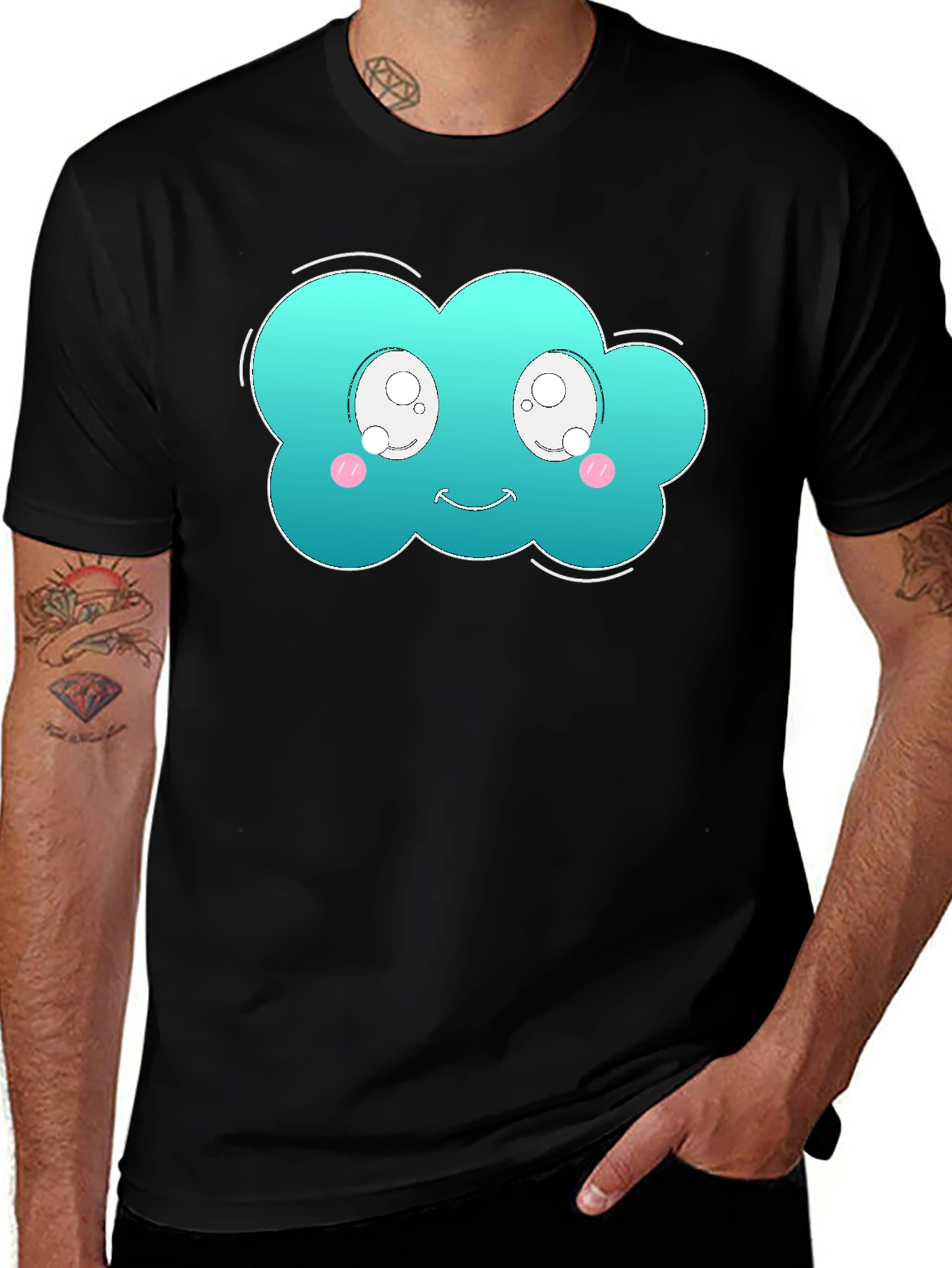Variant 8 of Cute Cloud Graphic T-Shirt - Soft Cotton Blend