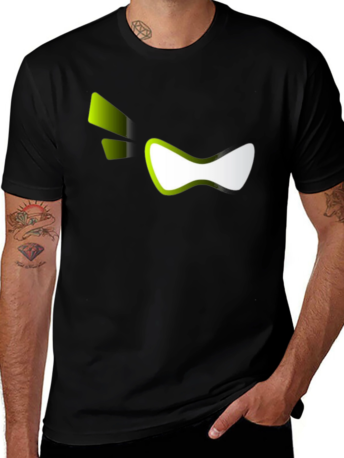 Ninja Eyes Graphic Black T-Shirt - Stealth Style