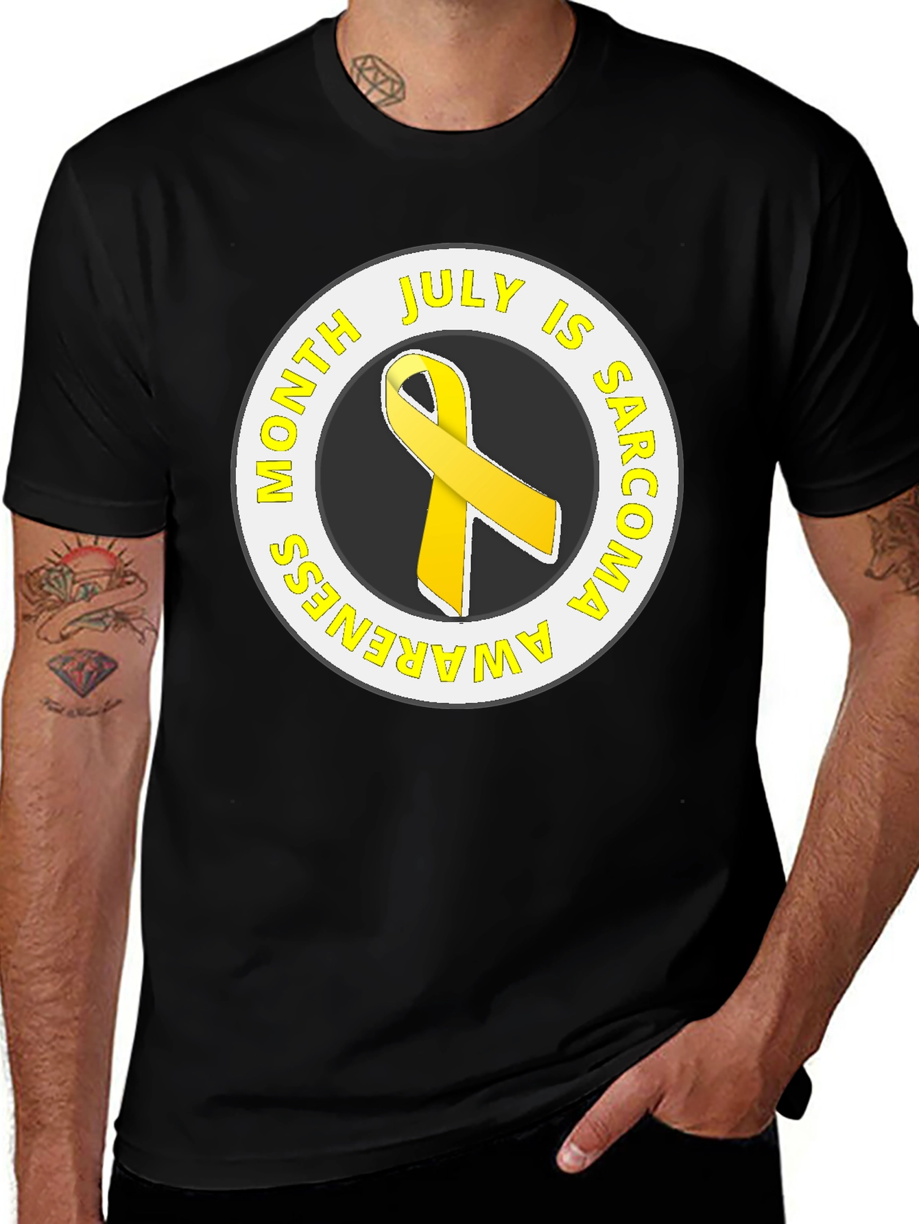 Sarcoma Awareness Month Black T-Shirt