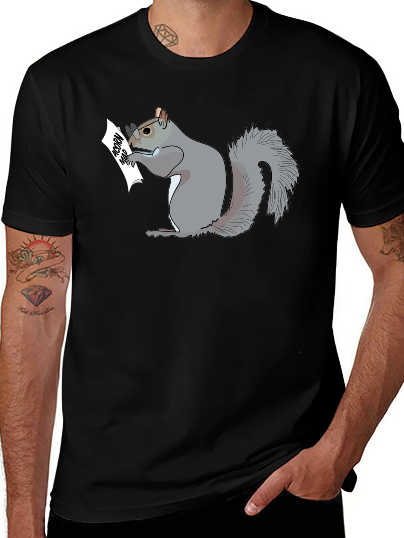 Variant 8 of Squirrel "Acorn Map" Graphic T-Shirt