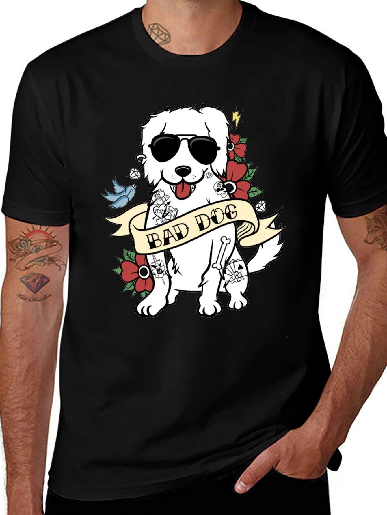 Variant 30 of Bad Dog Tattoo Graphic Tee