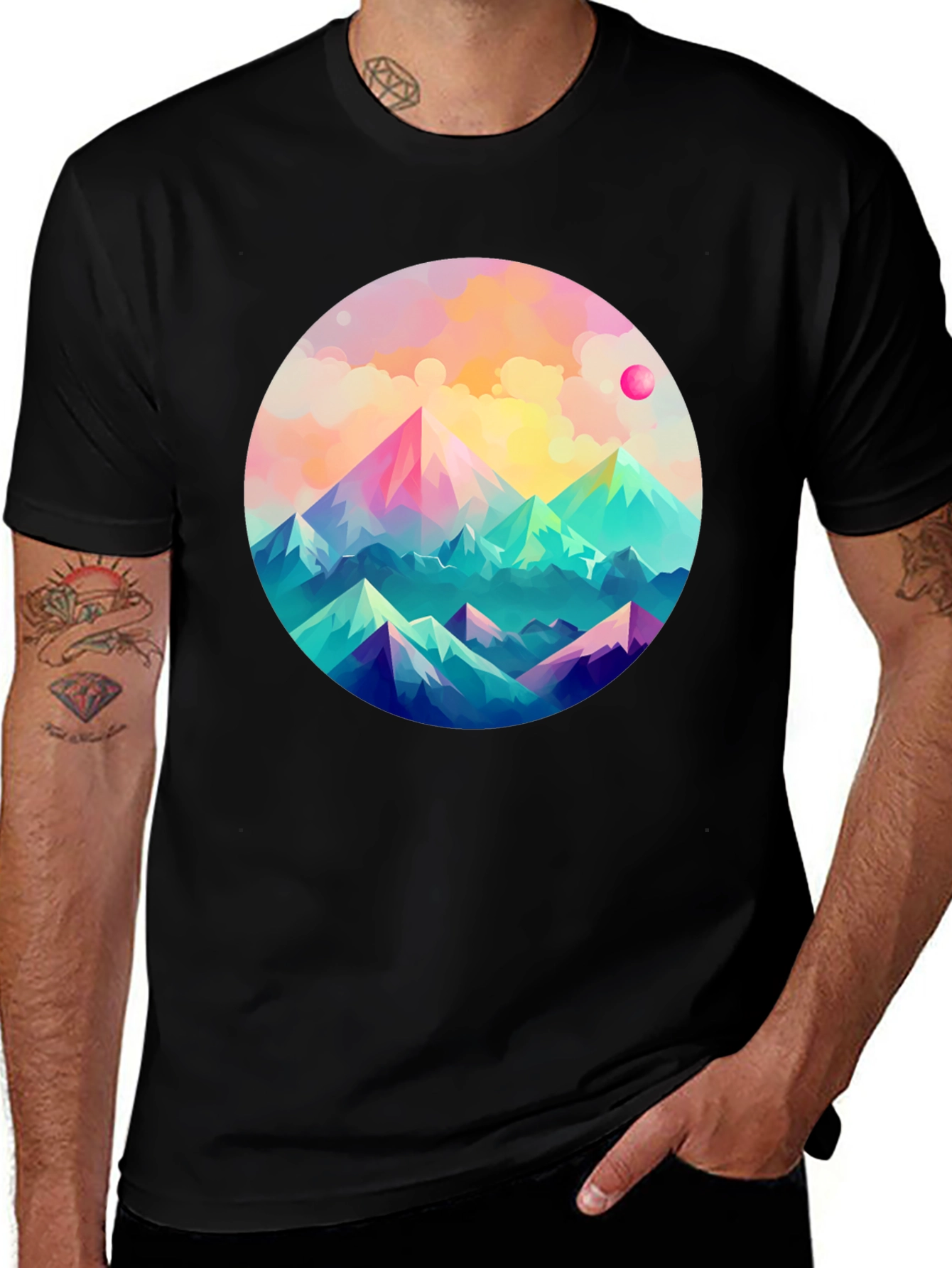 Variant 21 of Mountainscape Graphic Tee - Artistic Comfort