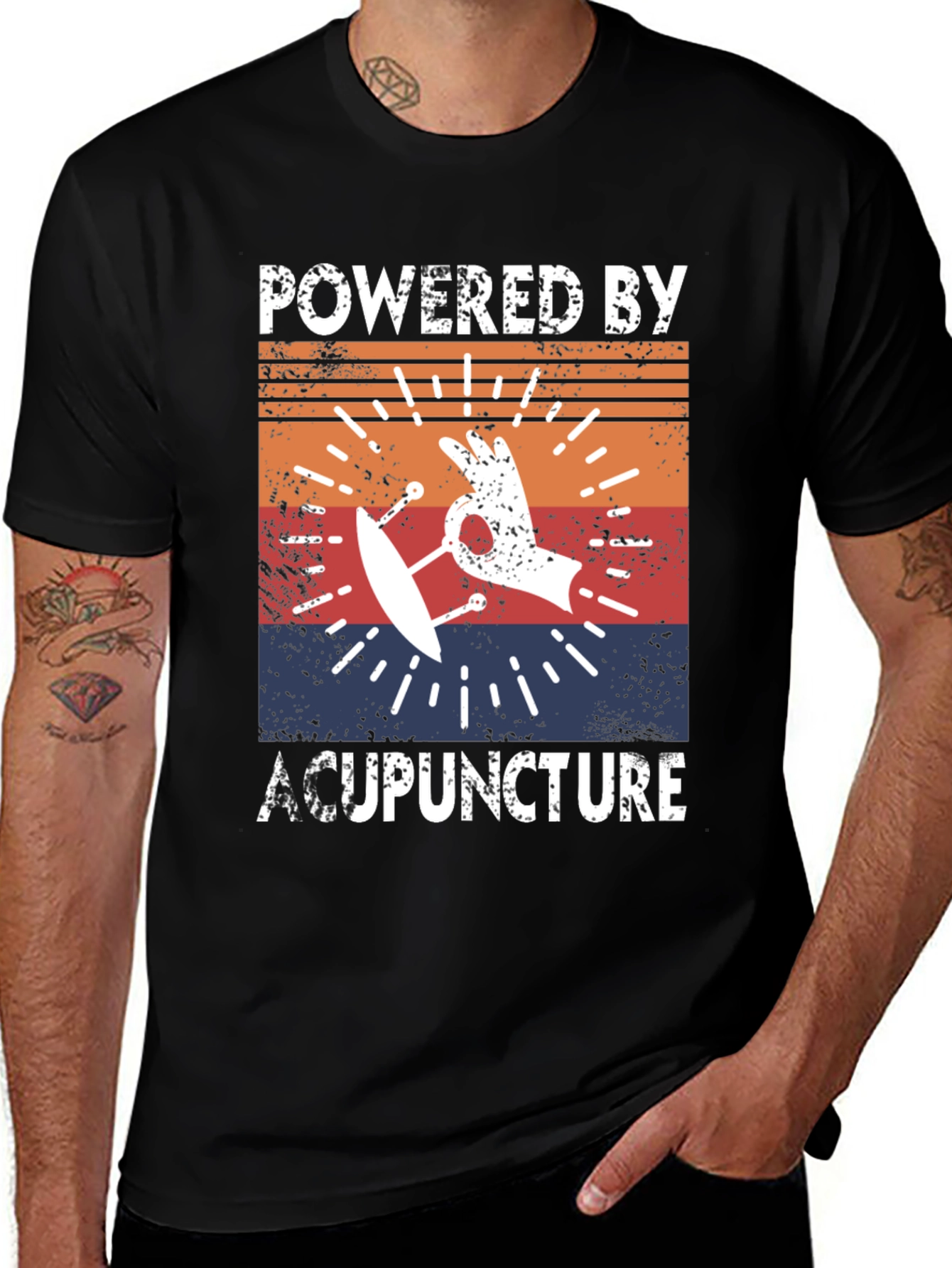 Variant 2 of Powered by Acupuncture T-Shirt