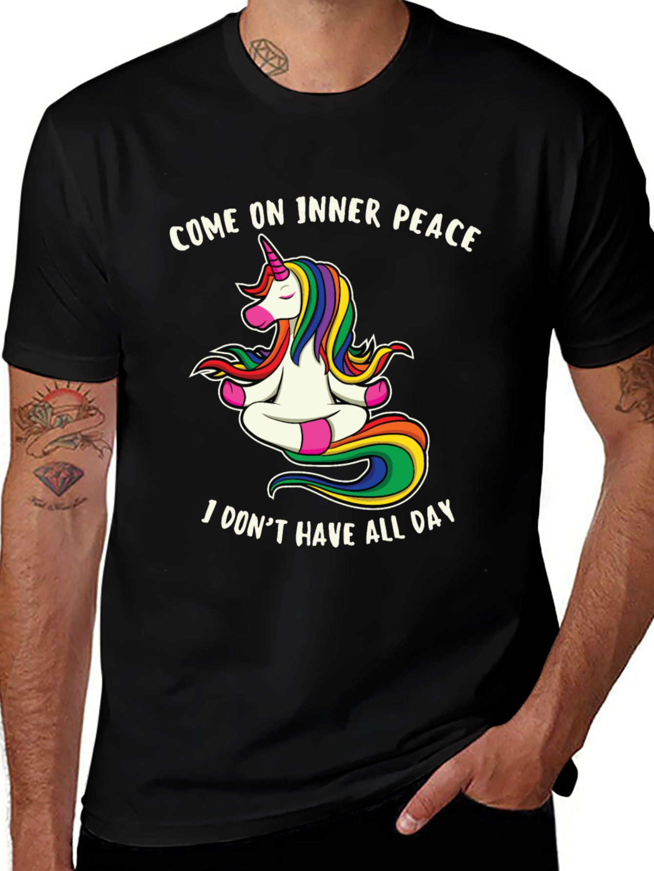 Variant 6 of Unicorn Meditation T-Shirt - Inner Peace Now!