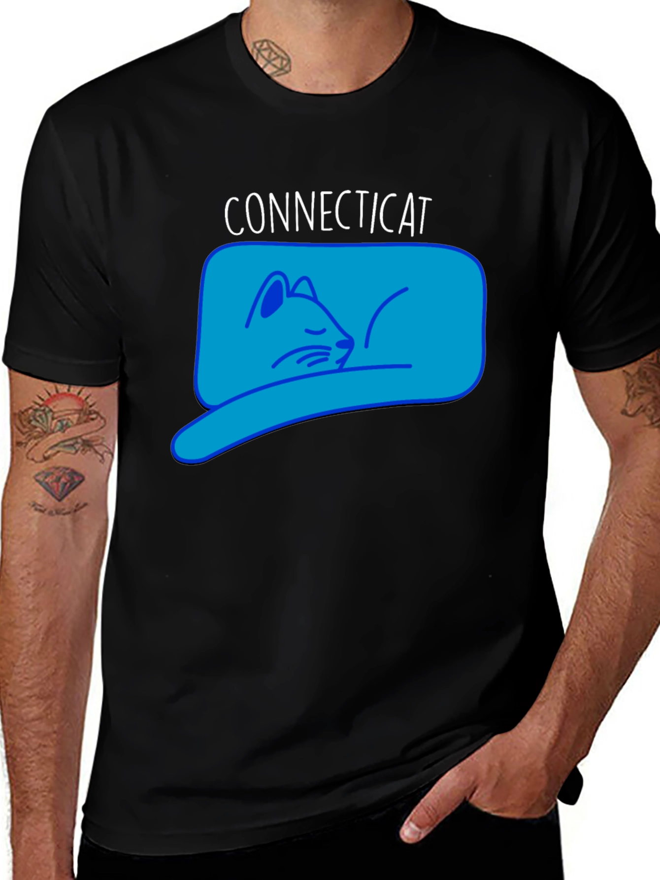 Variant 7 of Connecticat T-Shirt: Cute Cat State Tee