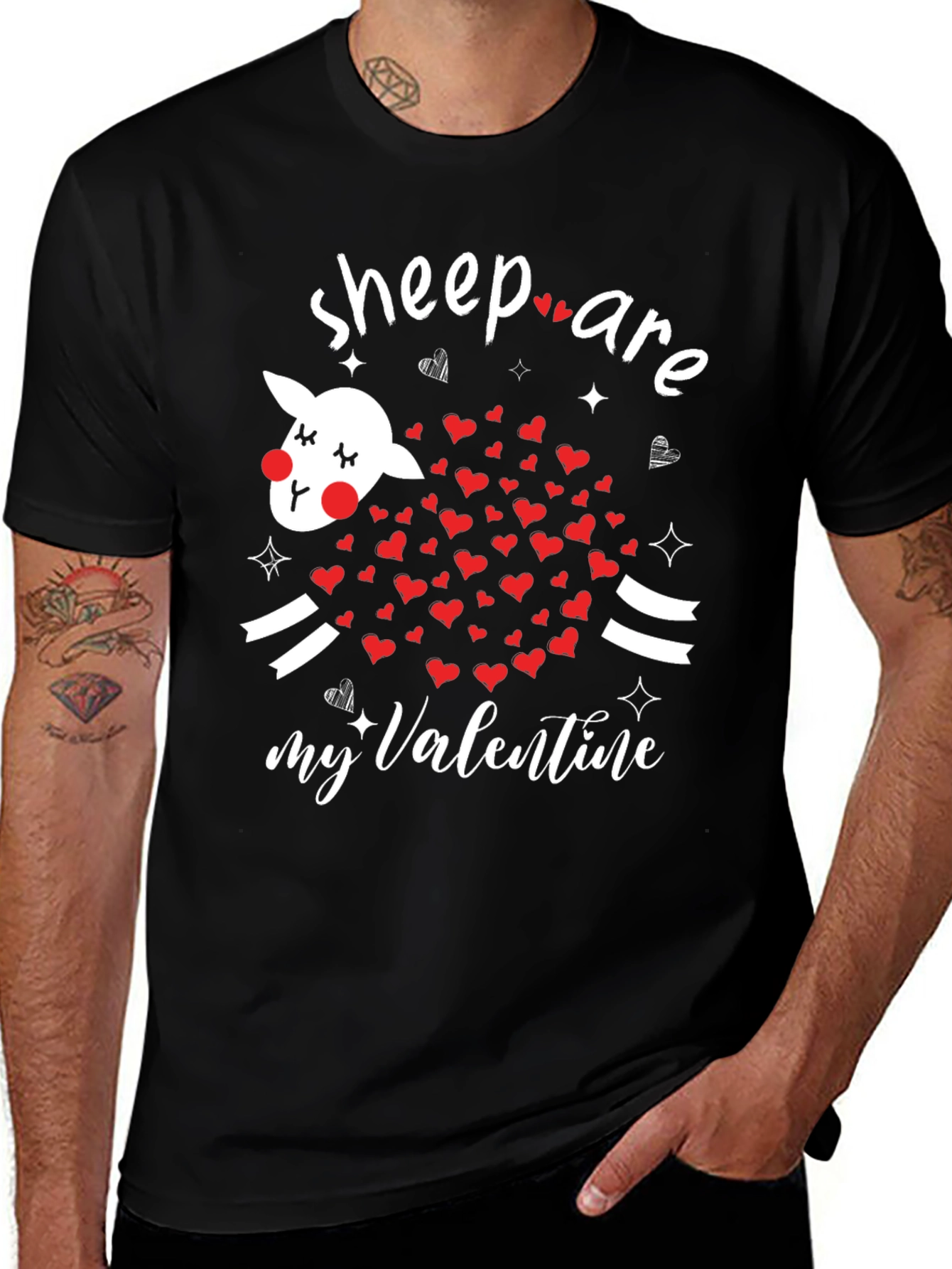 Variant 3 of Sheep Are My Valentine Graphic Tee