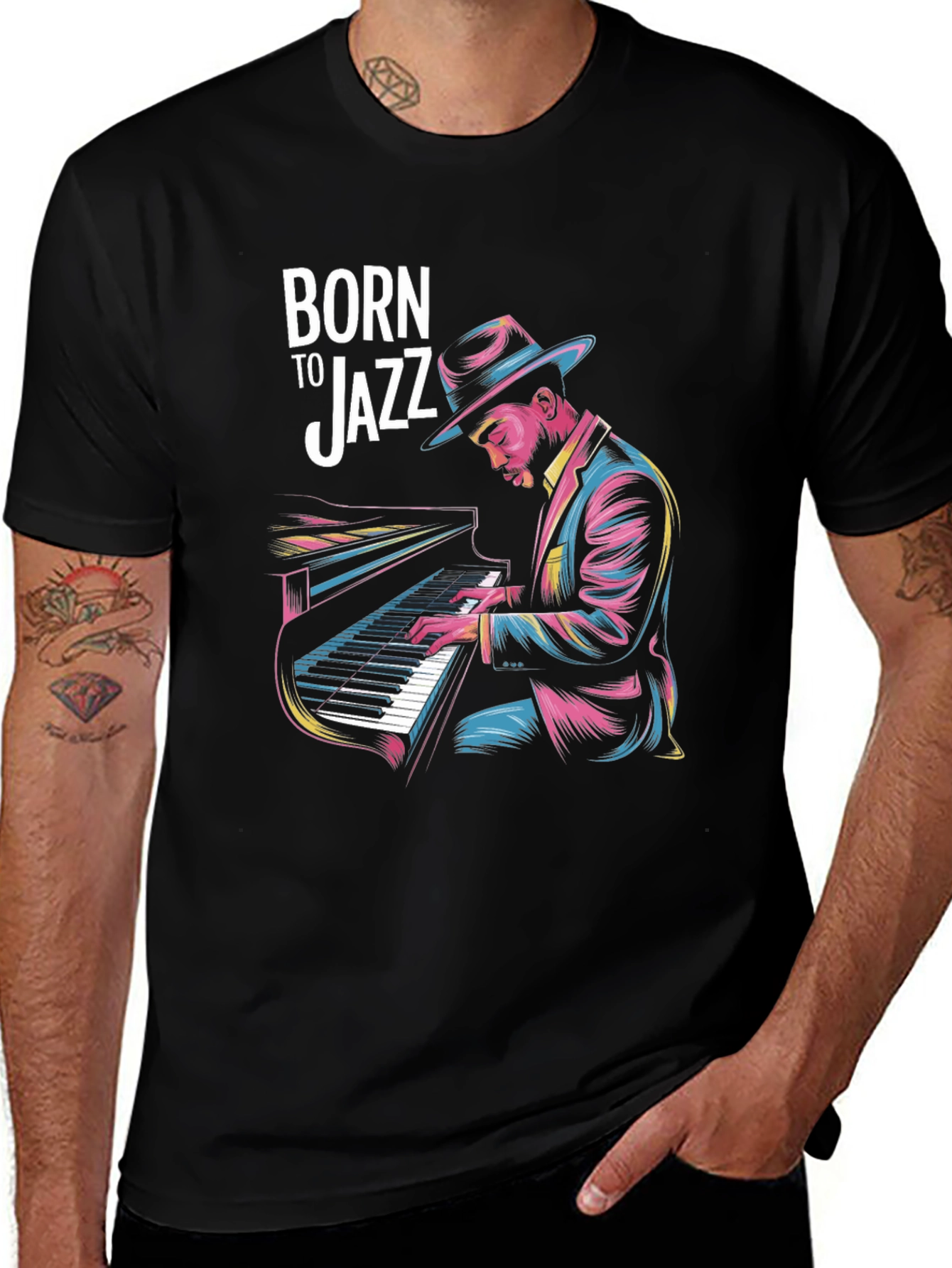 Variant 22 of Born to Jazz Graphic T-Shirt