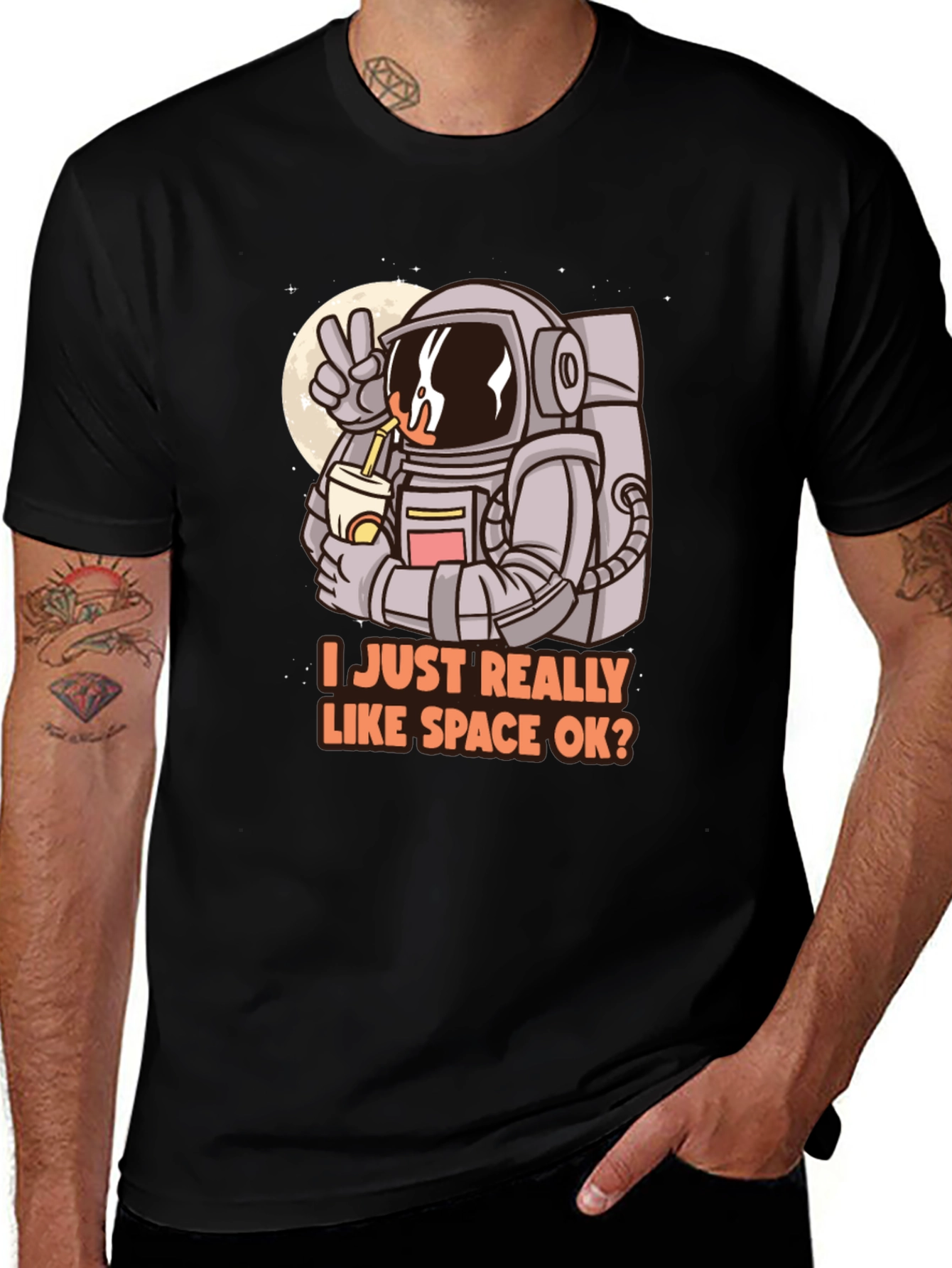 Variant 21 of Astronaut Space T-Shirt - I Just Really Like Space OK?