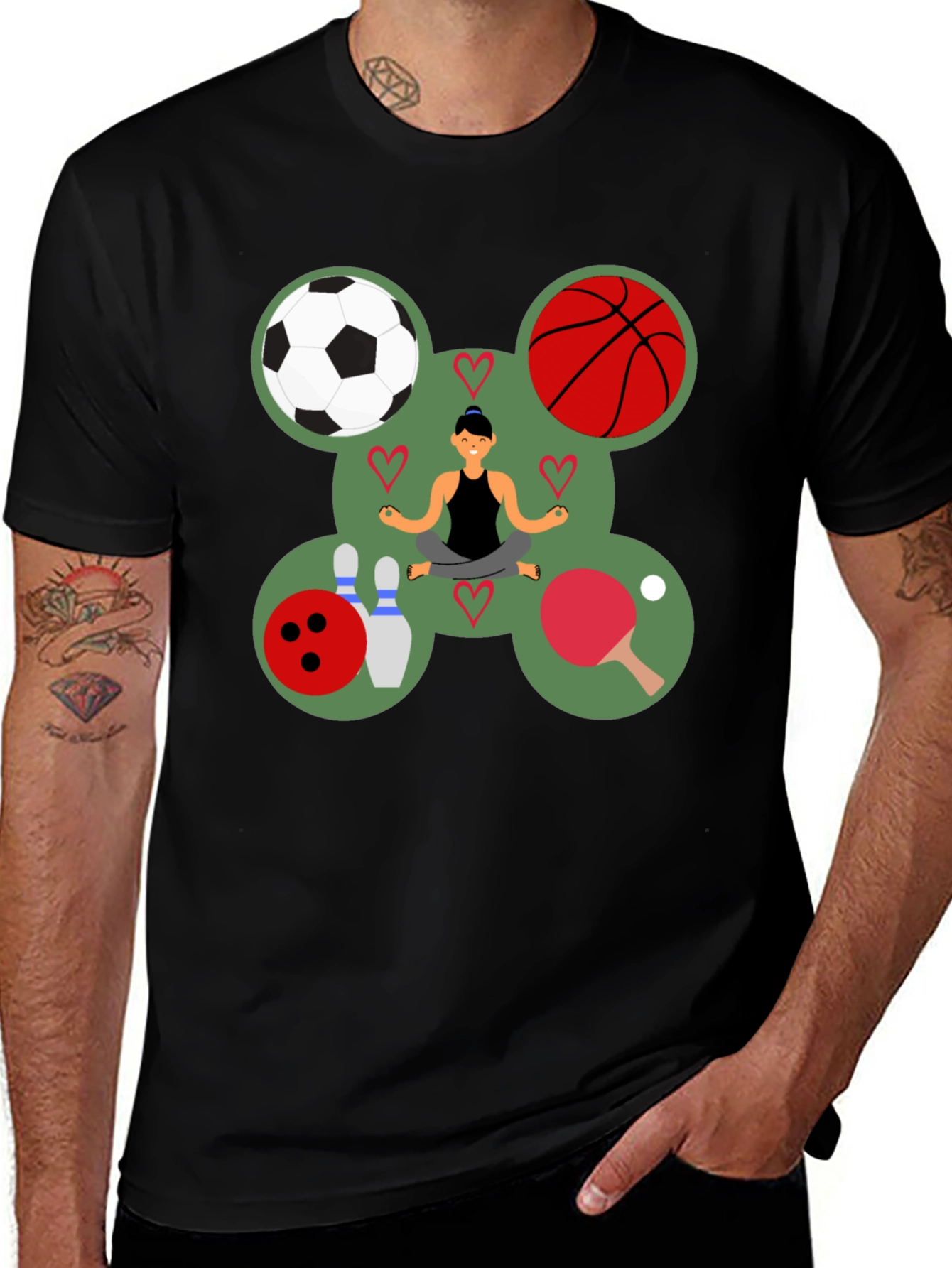 Variant 25 of Sports Lover Meditation Graphic Tee