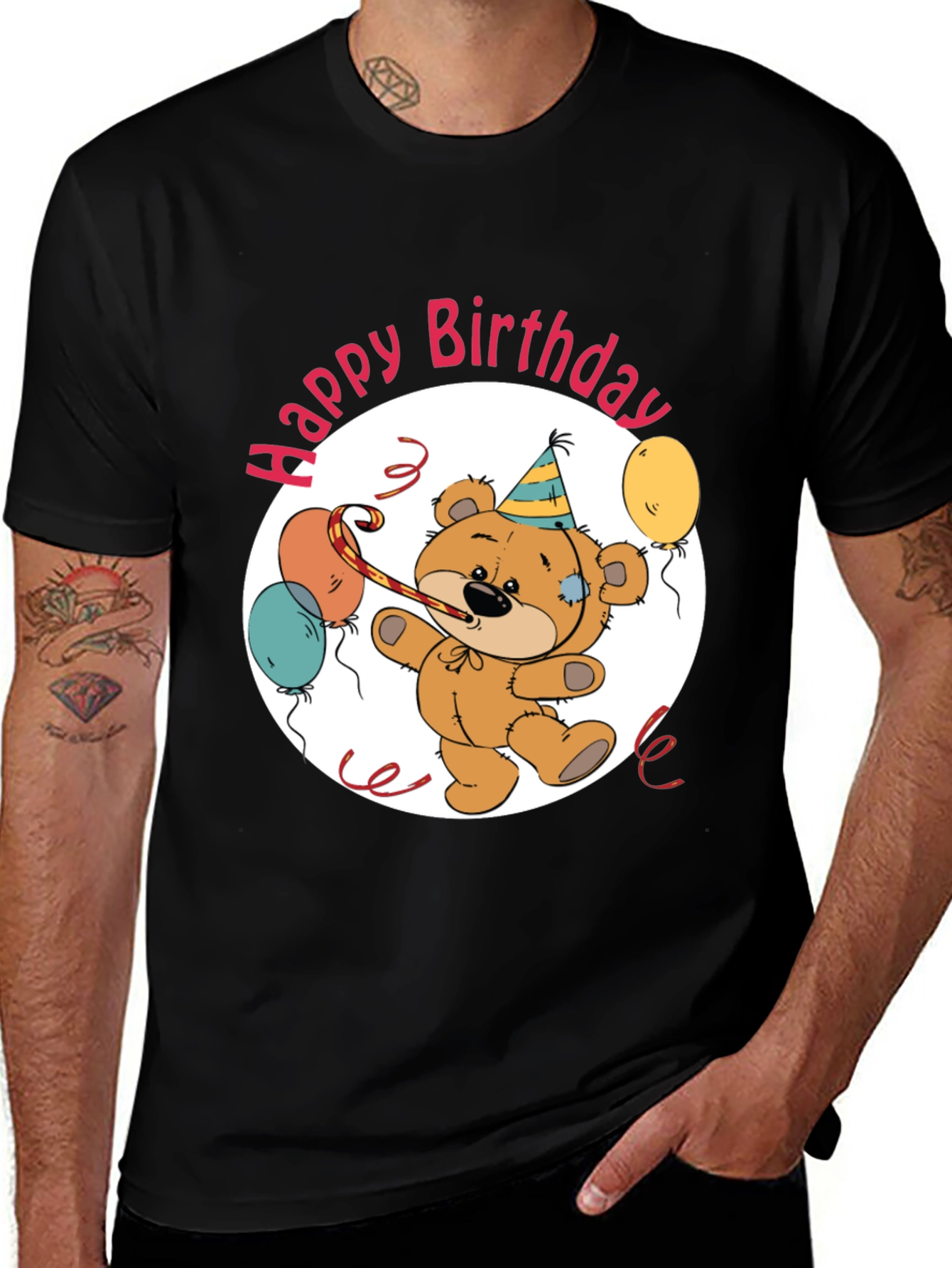 Variant 18 of Happy Birthday Bear T-Shirt