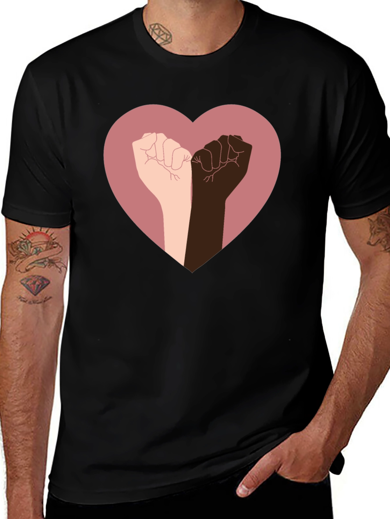 Variant 9 of Unity Heart Fist Graphic T-Shirt
