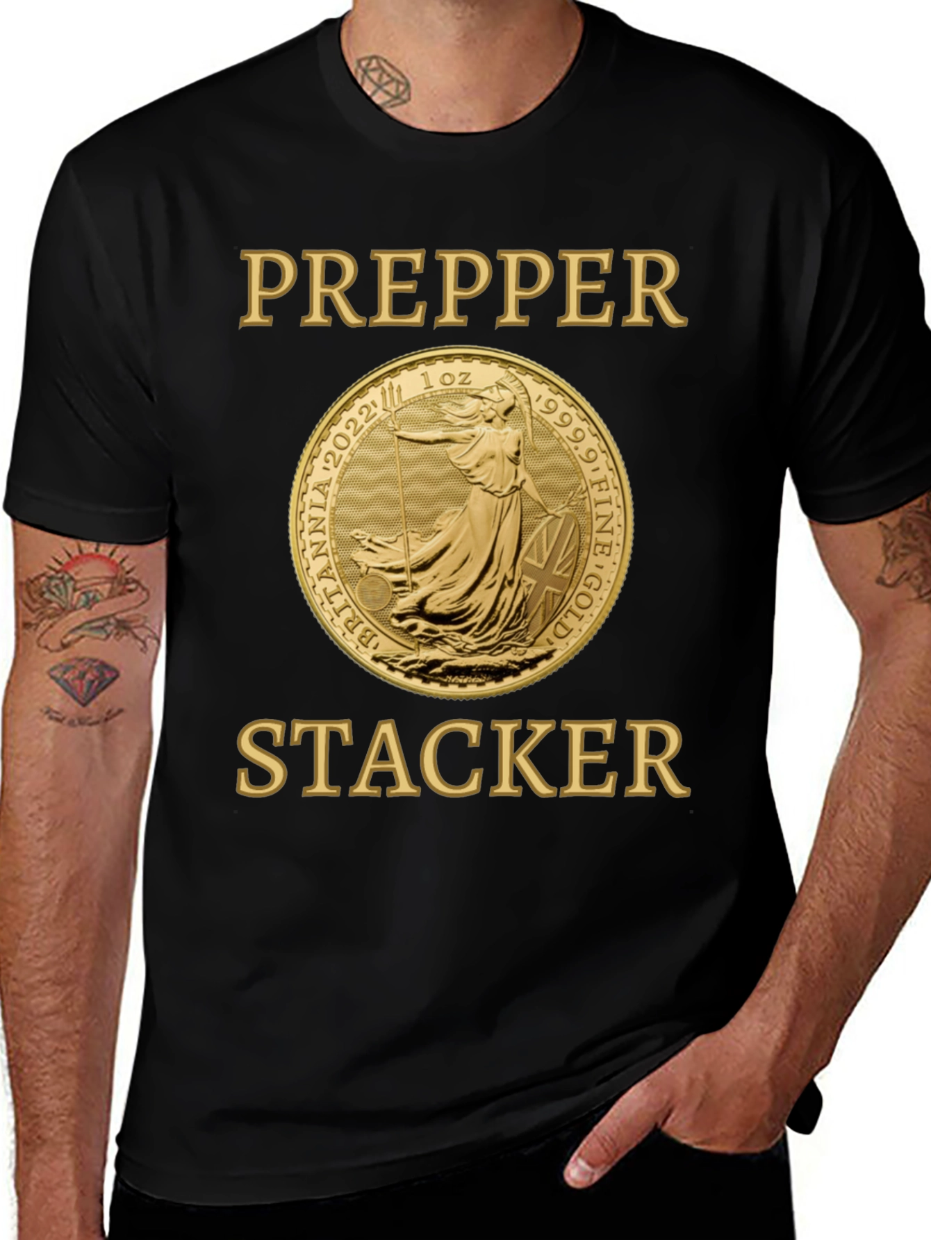 Variant 14 of Prepper Stacker Gold Coin Tee