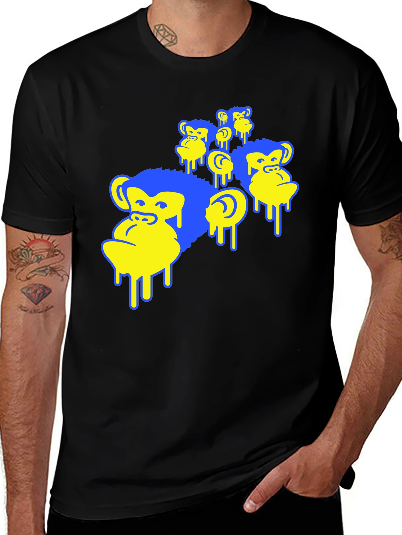 Monkey Drip Graphic Tee - Modern Streetwear