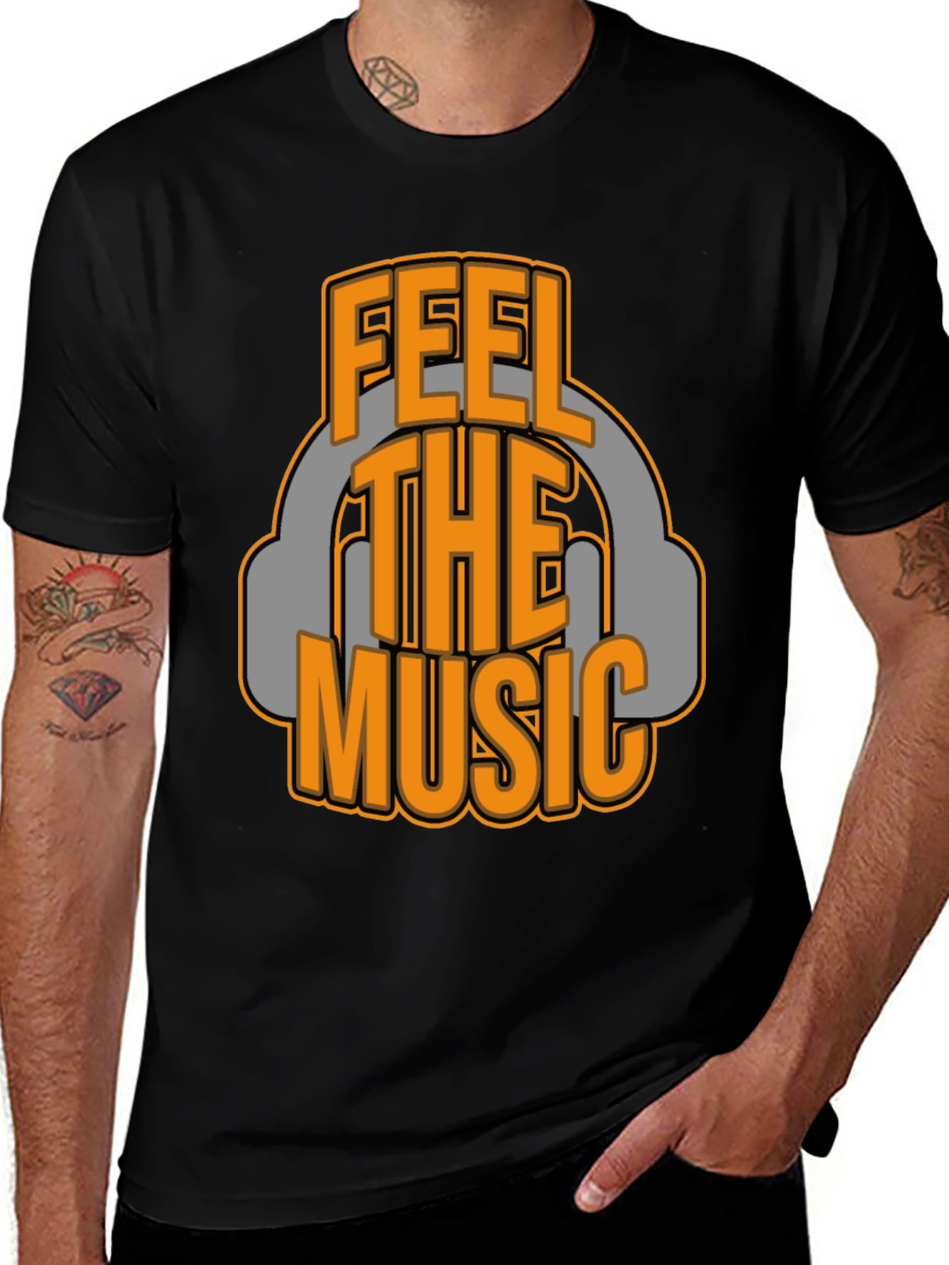 Variant 25 of Feel the Music T-Shirt - Stylish Graphic Tee