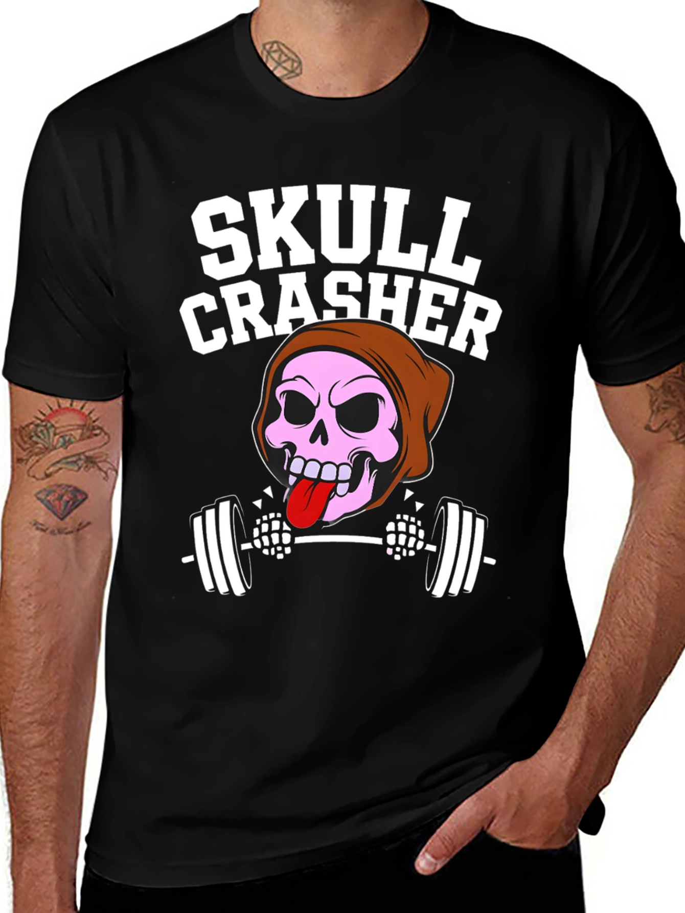 Variant 3 of Skull Crasher Weightlifting T-Shirt