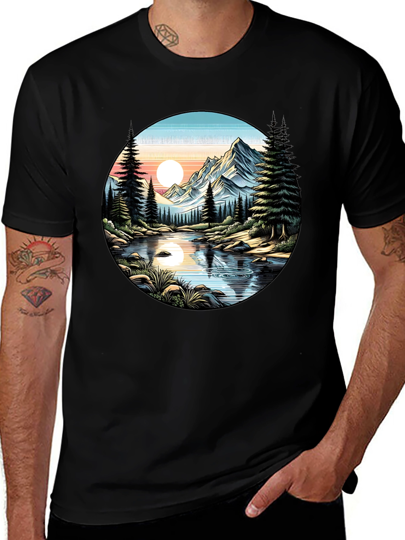 Black Mountain River Graphic Tee main image