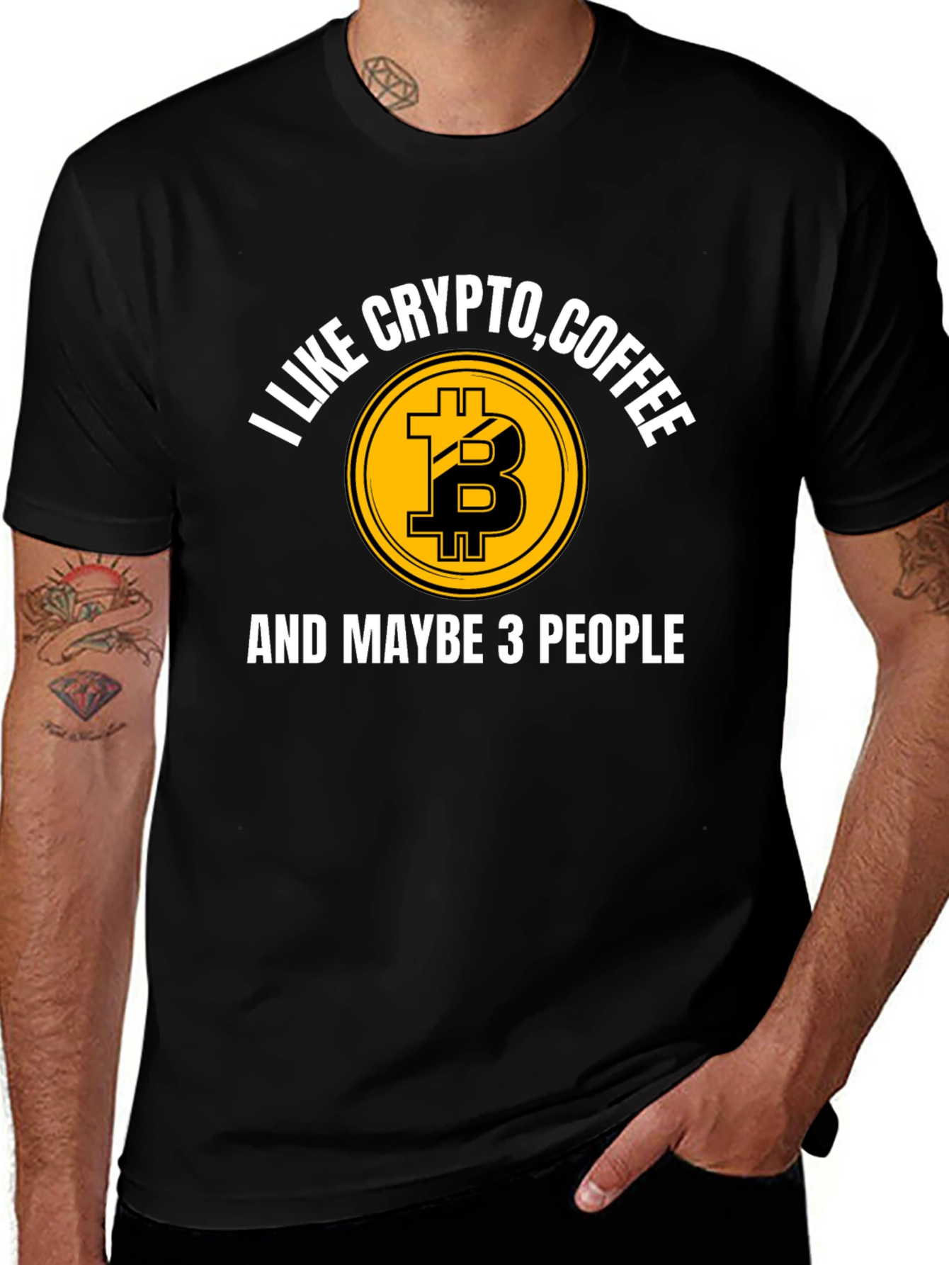 Variant 5 of Crypto Coffee & Maybe 3 People T-Shirt