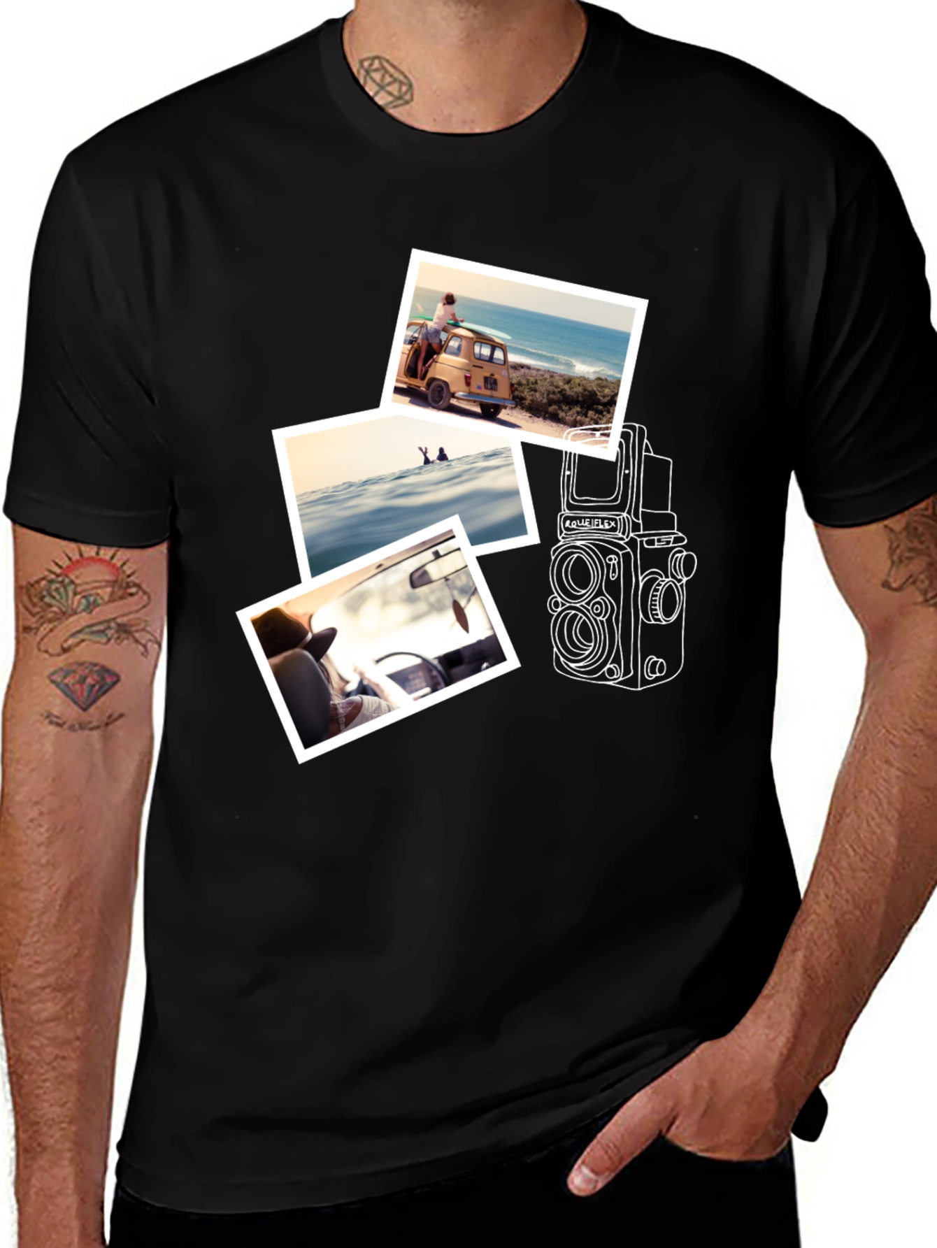 Variant 2 of Retro Camera & Travel Photo T-Shirt