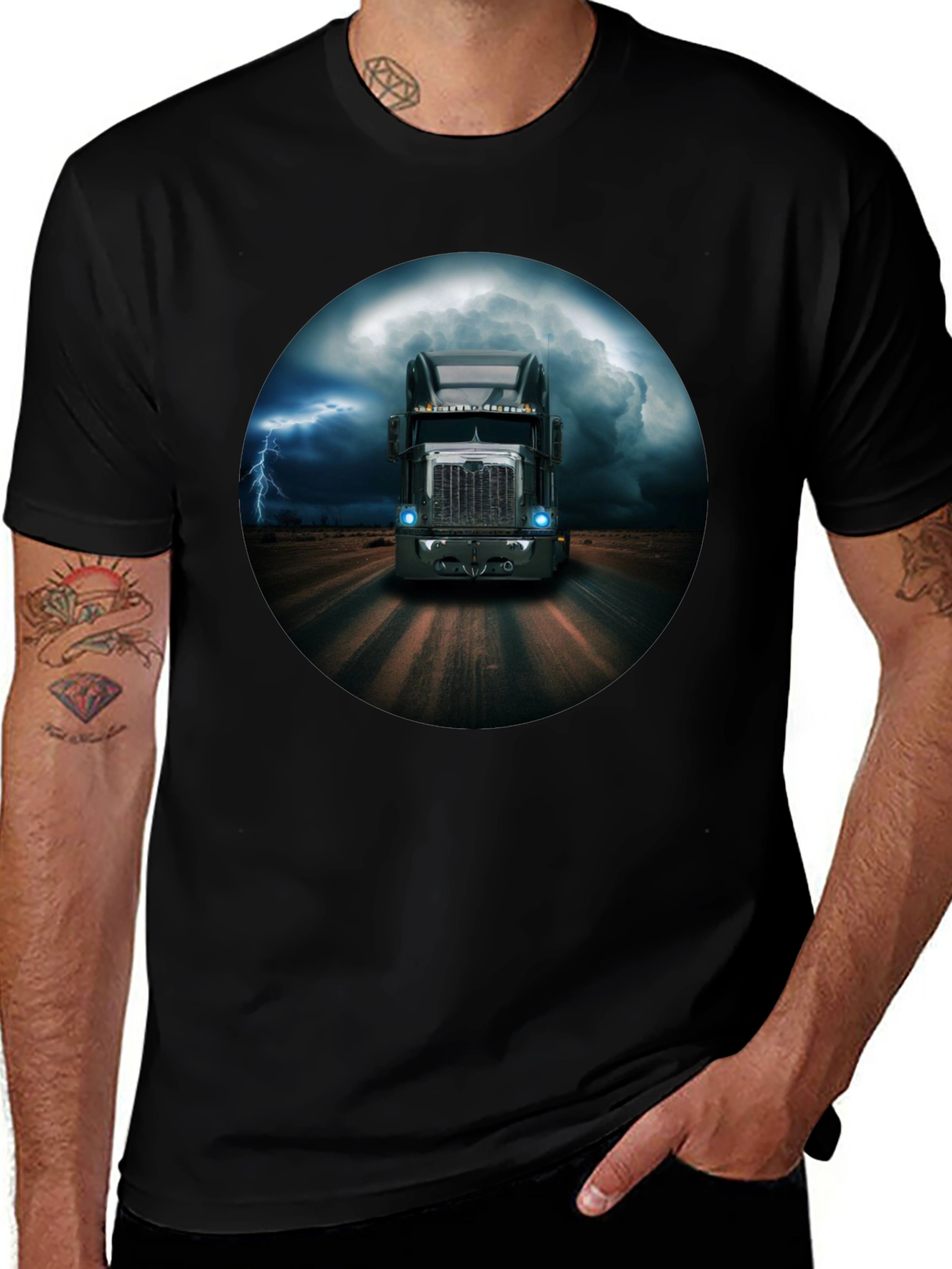 Variant 16 of Trucking Through The Storm Graphic Tee