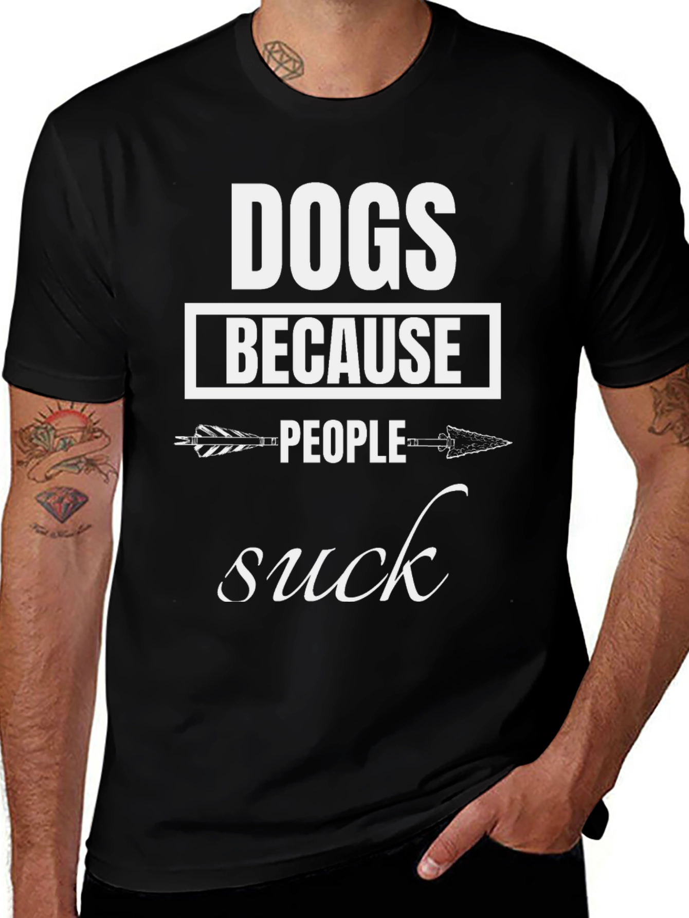 Variant 2 of Dogs Because People Suck T-Shirt Funny Pet Lover Tee