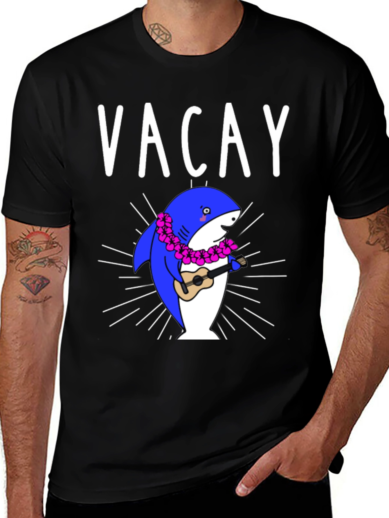 Variant 30 of Vacay Shark T-Shirt - Summer Vibes