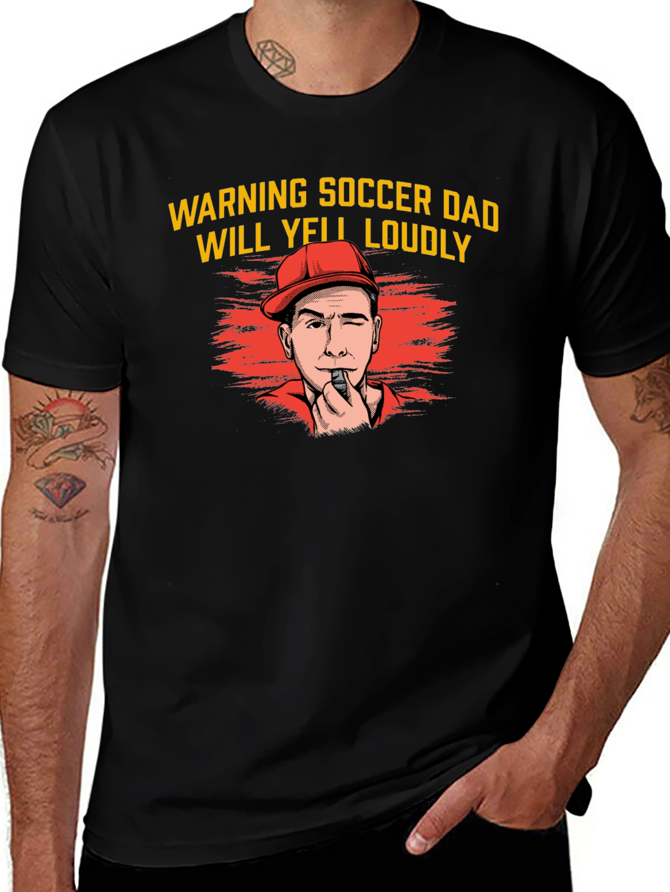 Warning Soccer Dad Graphic Tee