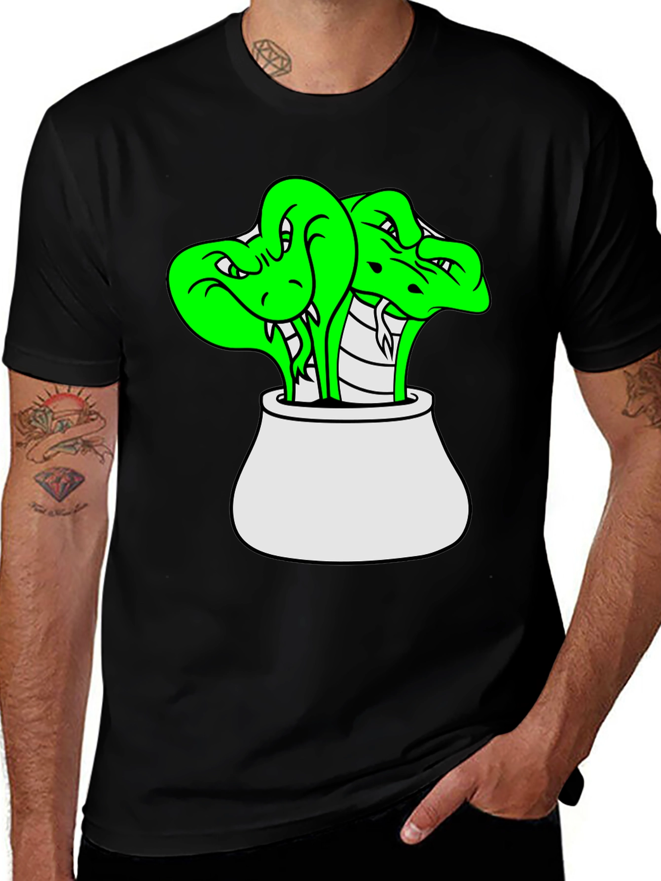 Variant 25 of Cobra Pot T-Shirt - Men's Black Tee