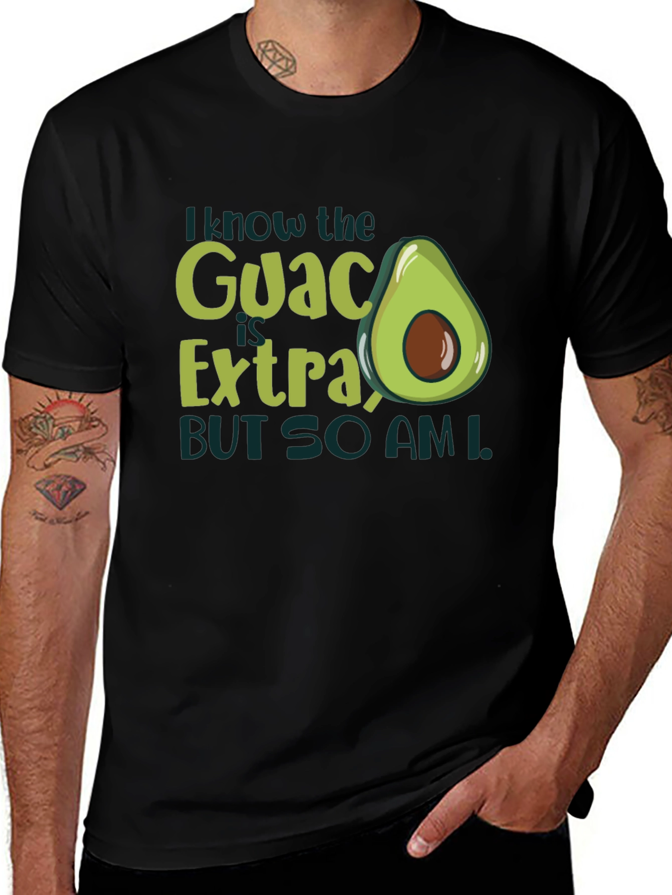 Variant 14 of I Know The Guac Is Extra Avocado T-Shirt