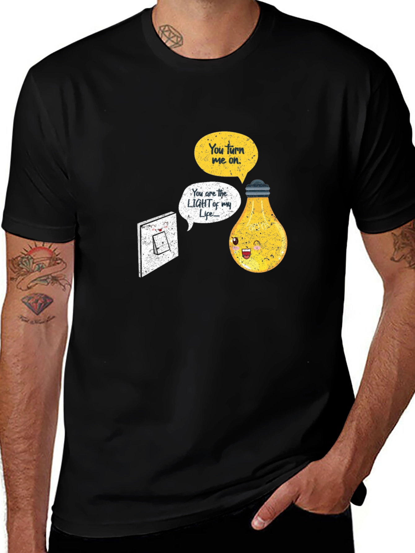 Variant 8 of Funny Lightbulb T-Shirt, You Turn Me On