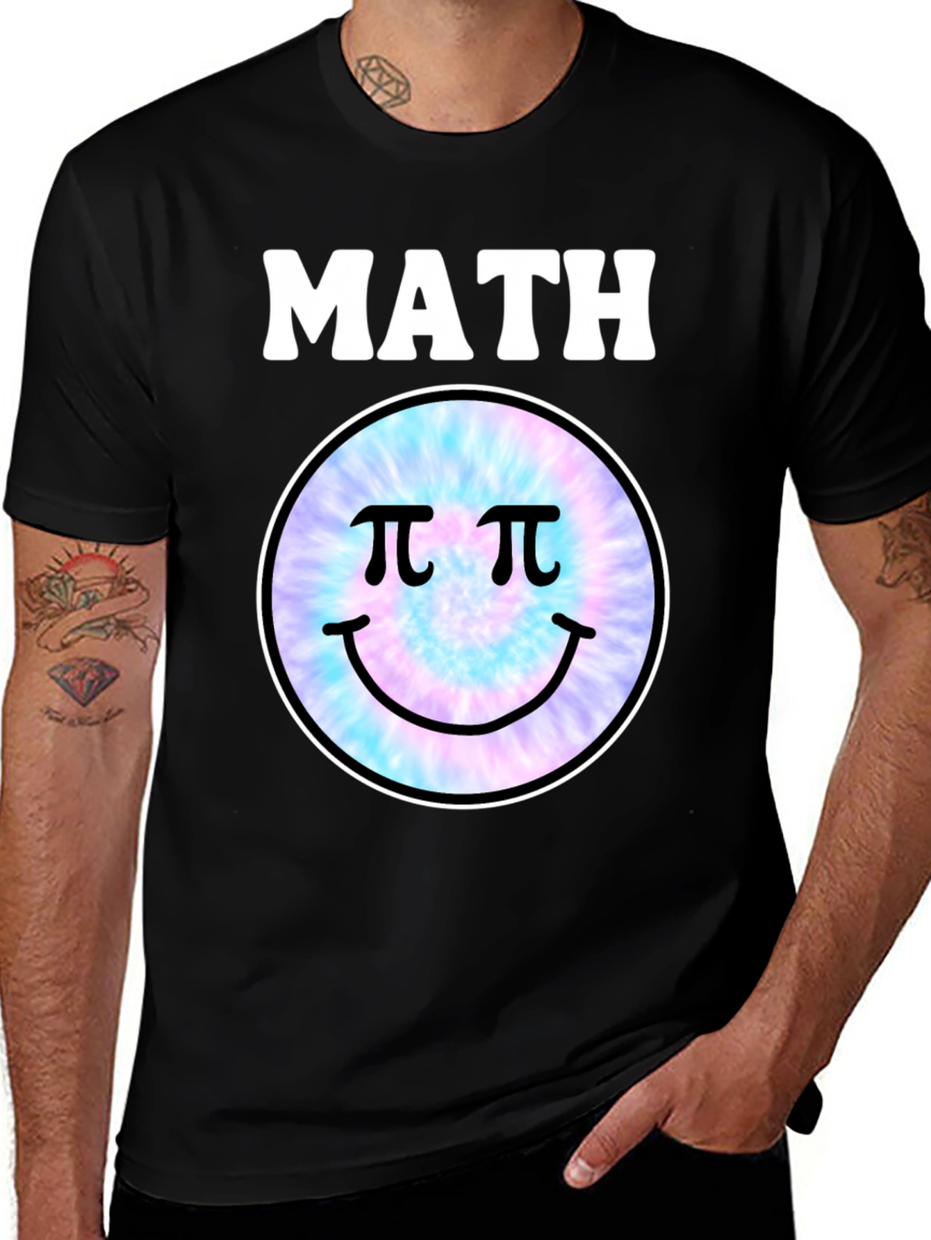 Variant 9 of Math Tie Dye Smiley Face T-Shirt