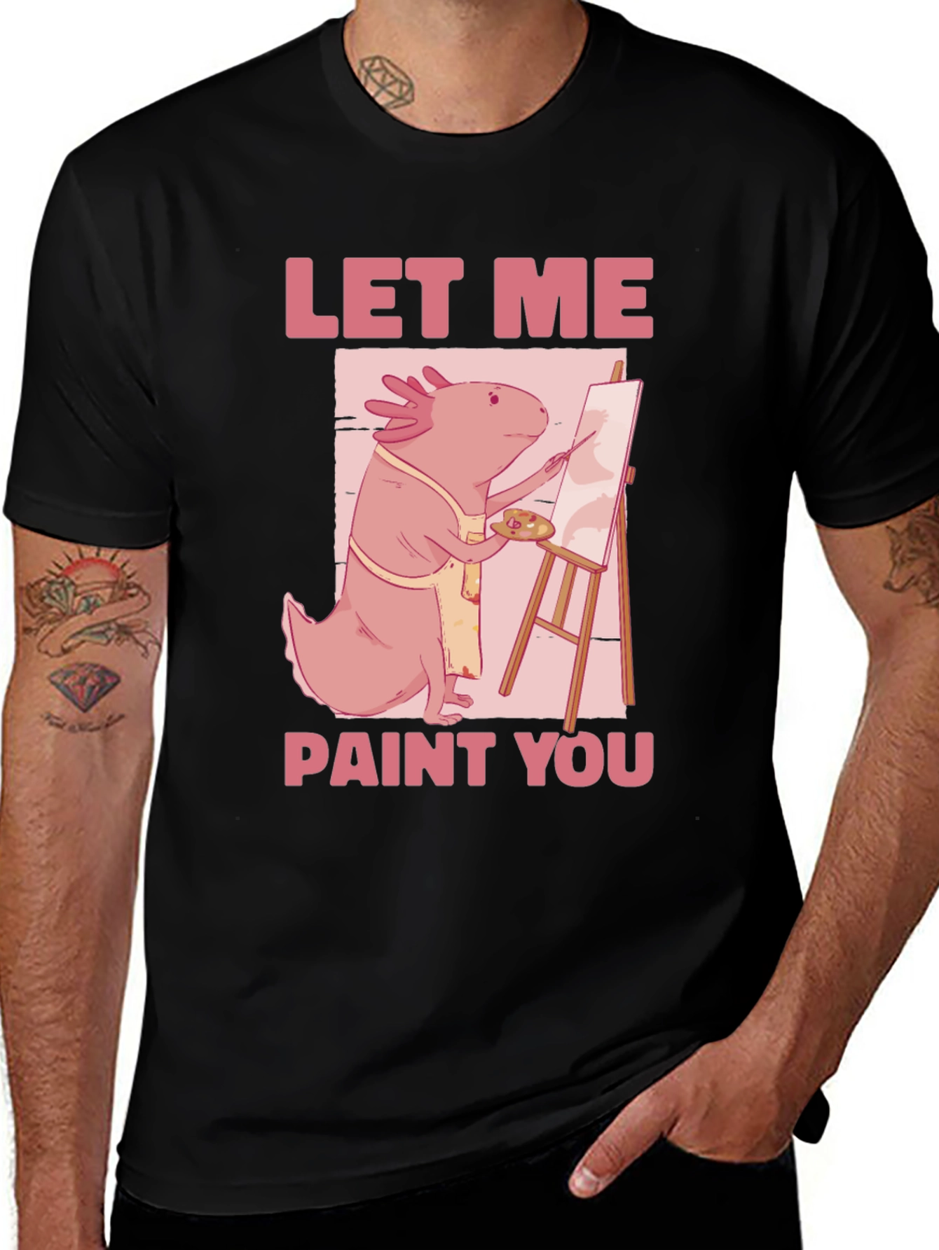 Variant 15 of Axolotl Artist T-Shirt - "Let Me Paint You"