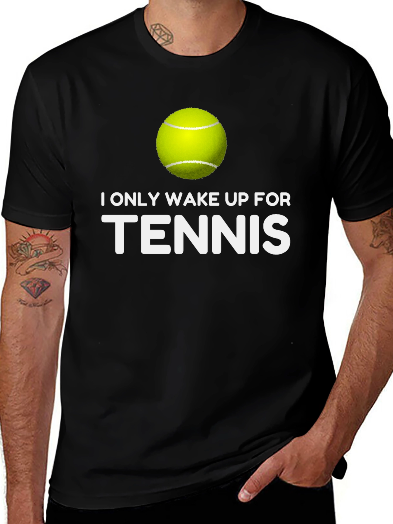 Tennis Lover Tee: I Only Wake Up For Tennis!