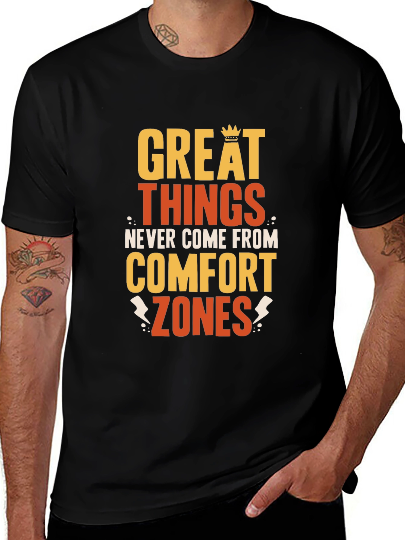 Variant 3 of Great Things Graphic Tee - Comfort Zone Crusher