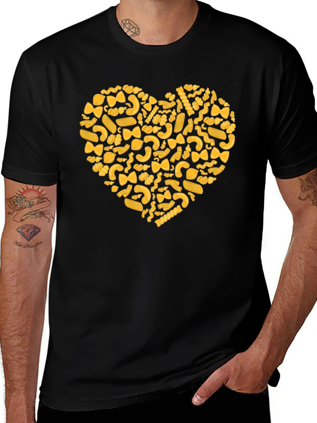 Variant 22 of Pasta Heart Graphic Tee - Foodie T-Shirt
