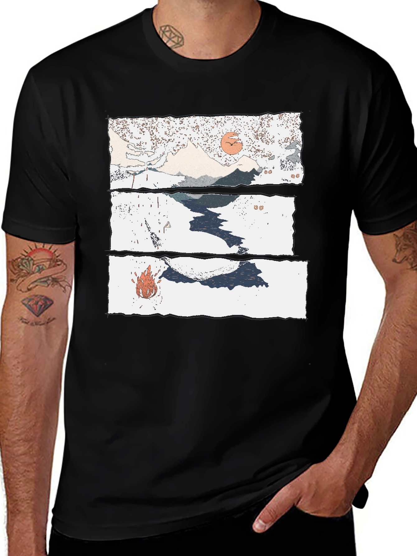 Variant 23 of Abstract Landscape Graphic Tee