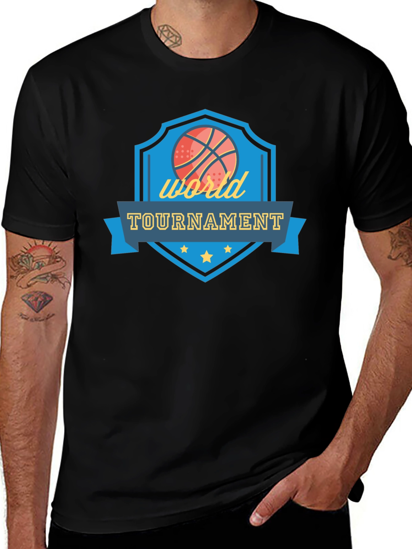 Variant 9 of Basketball World Tournament Graphic T-Shirt