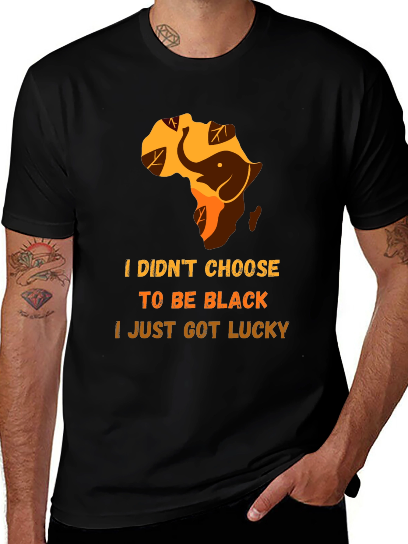 Variant 11 of Lucky To Be Black T-Shirt