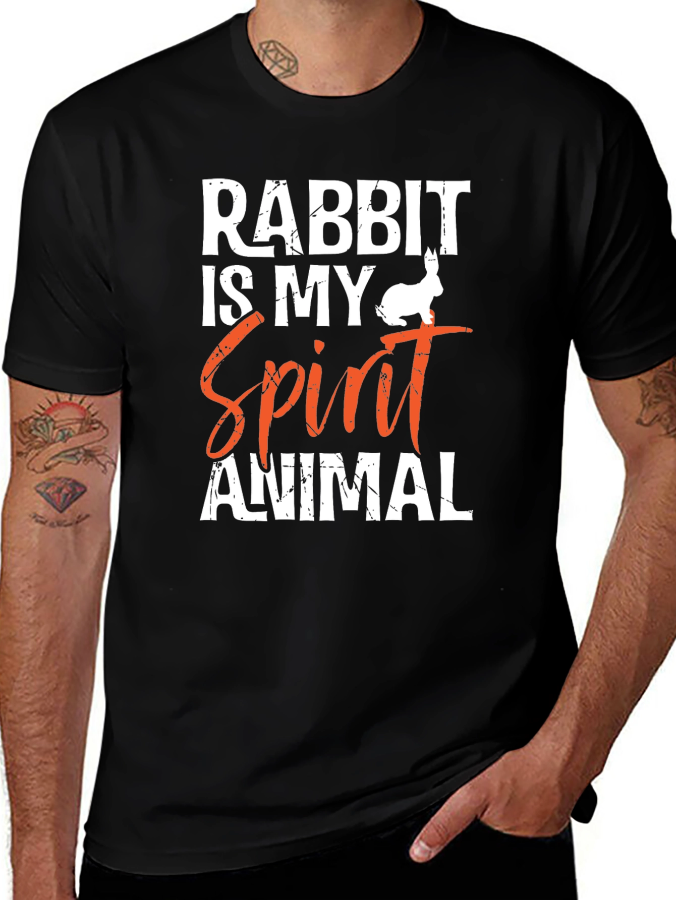 Variant 29 of Rabbit Spirit Animal Graphic Tee