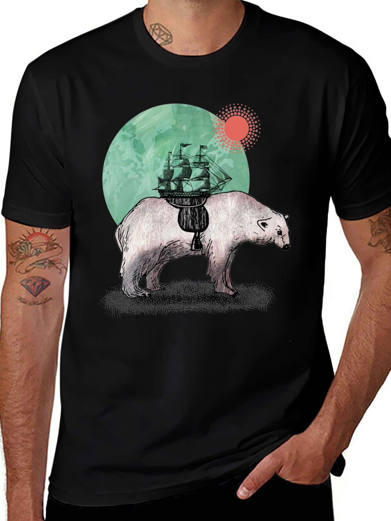 Variant 15 of Polar Bear Ship Graphic Tee