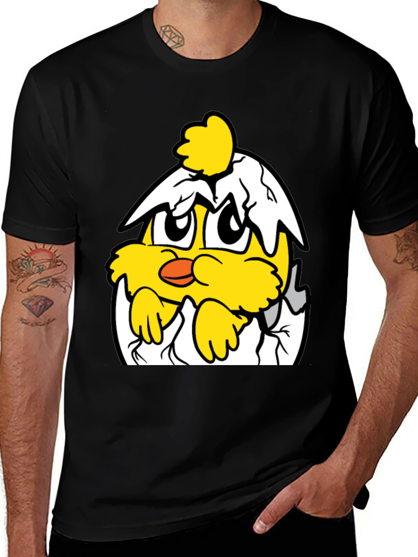Variant 21 of Funny Chick in Eggshell Graphic T-Shirt
