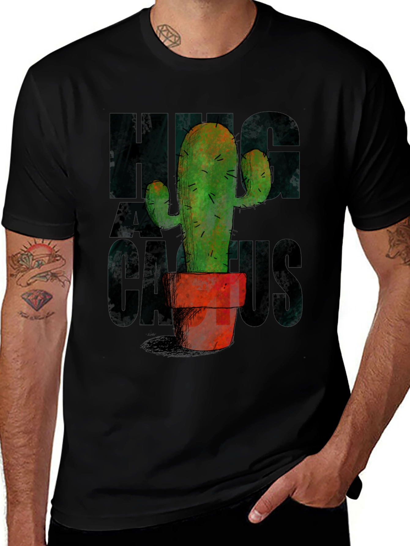 Hug a Cactus Graphic T-Shirt