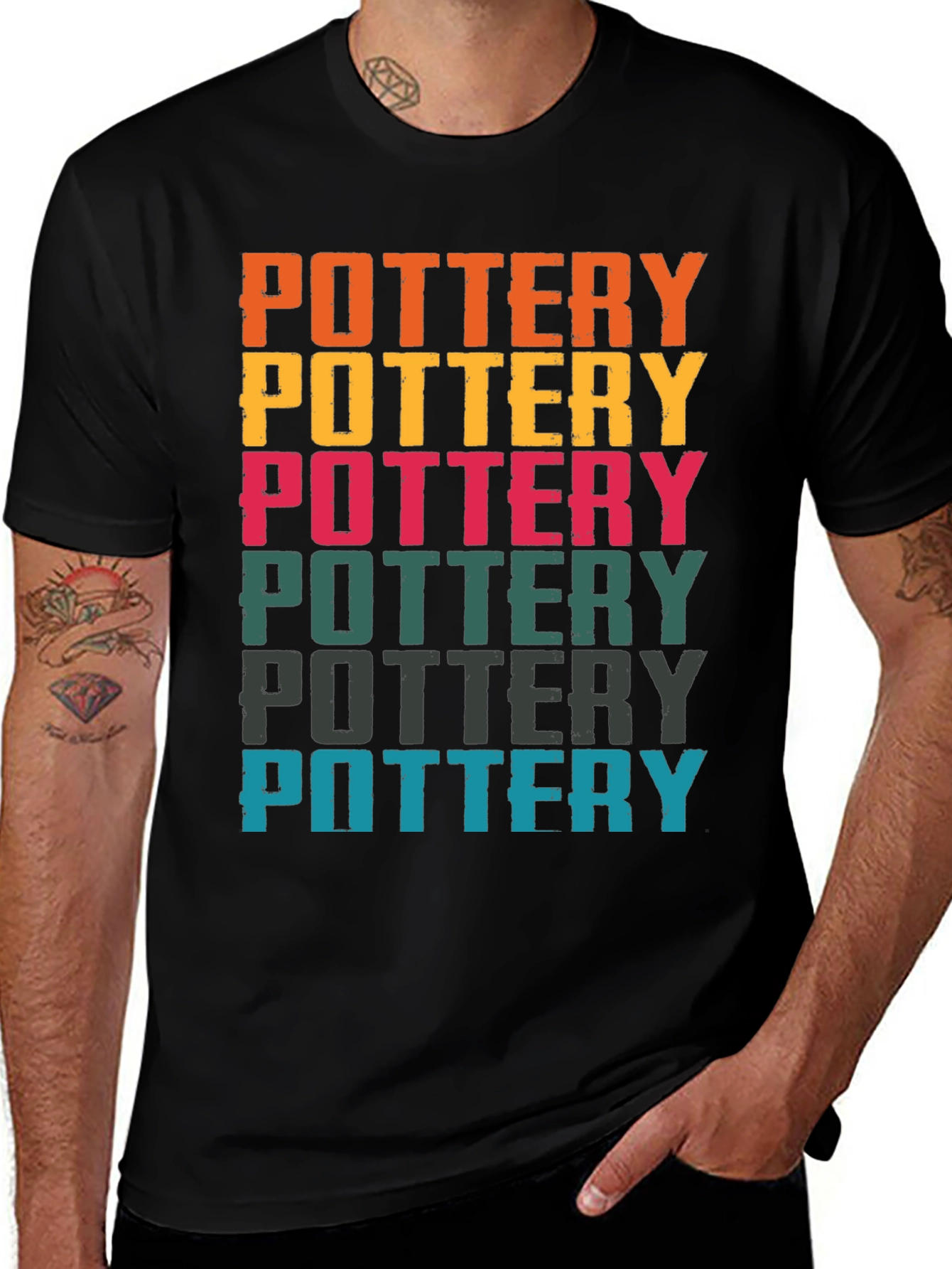Variant 23 of Retro Pottery T-Shirt | Colorful Potter Tee