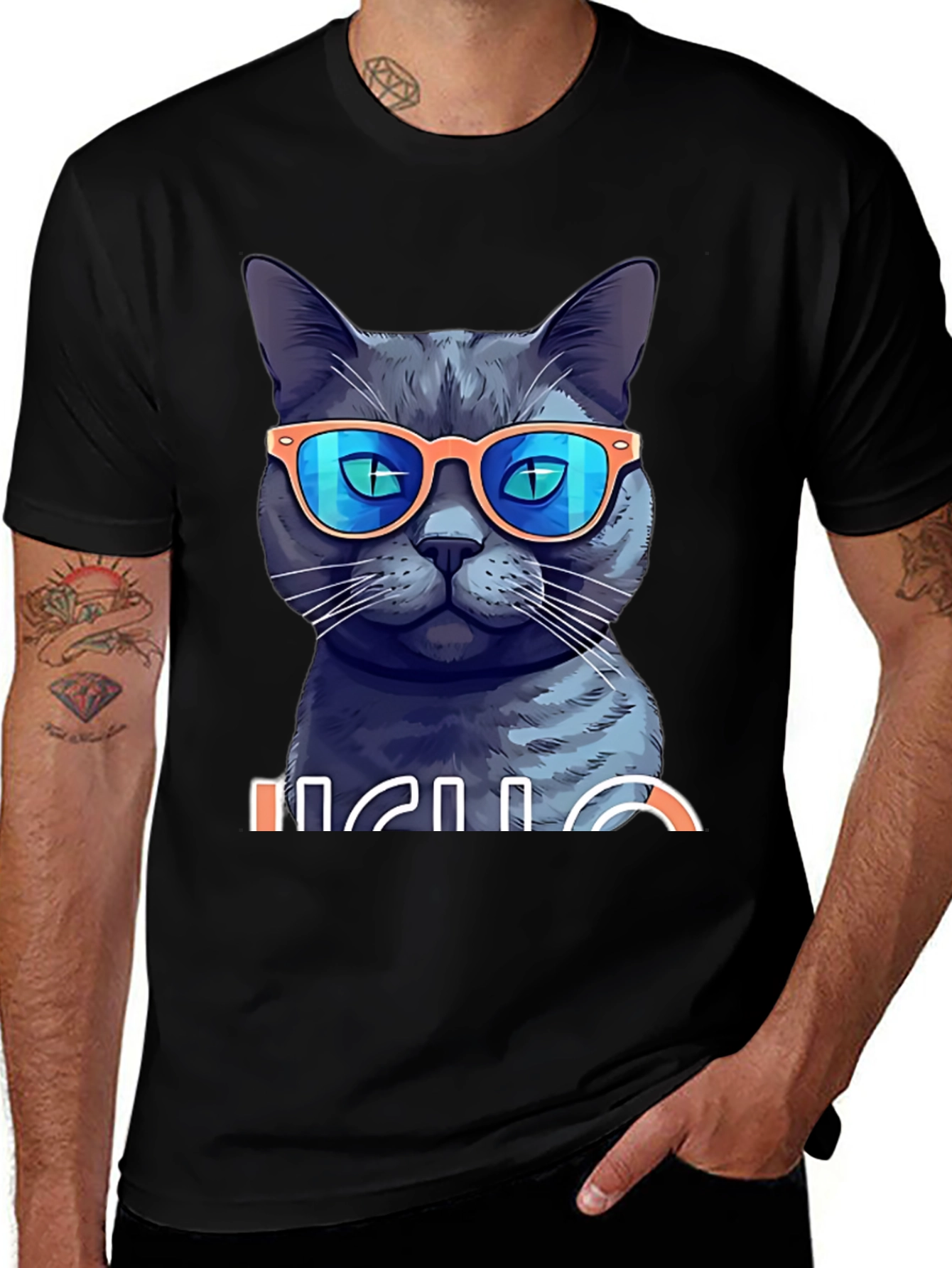 Variant 11 of Cool Cat T-Shirt - Stylish Graphic Tee